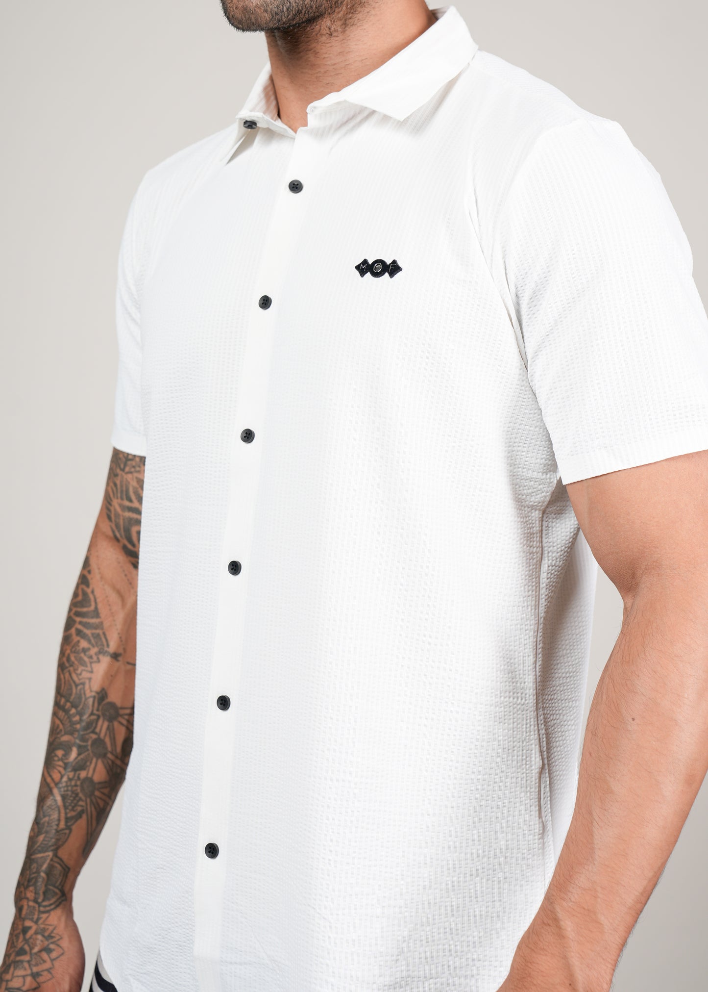 Men’s Short Sleeve Stitchless Shirt White