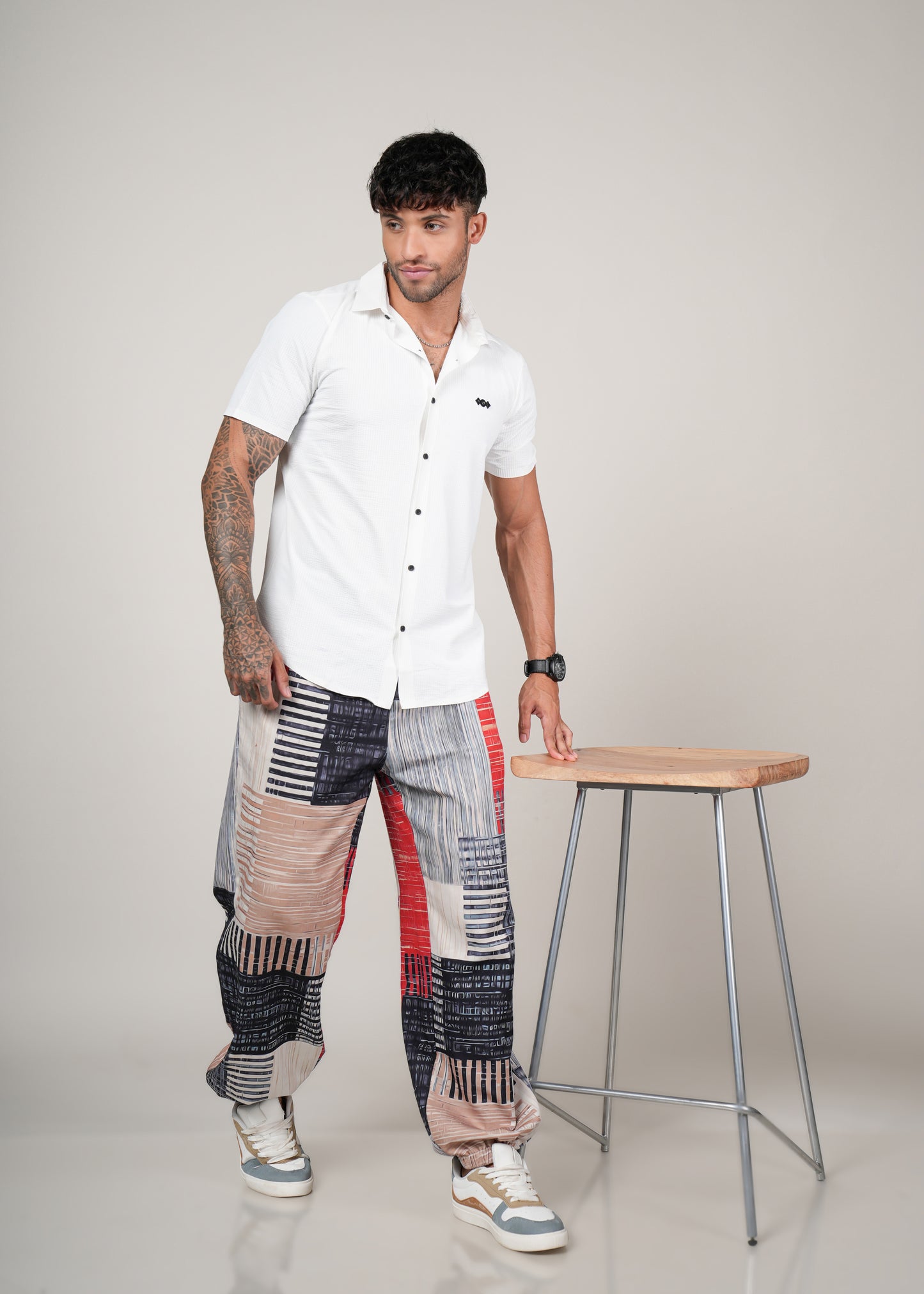 Men’s Short Sleeve Stitchless Shirt White