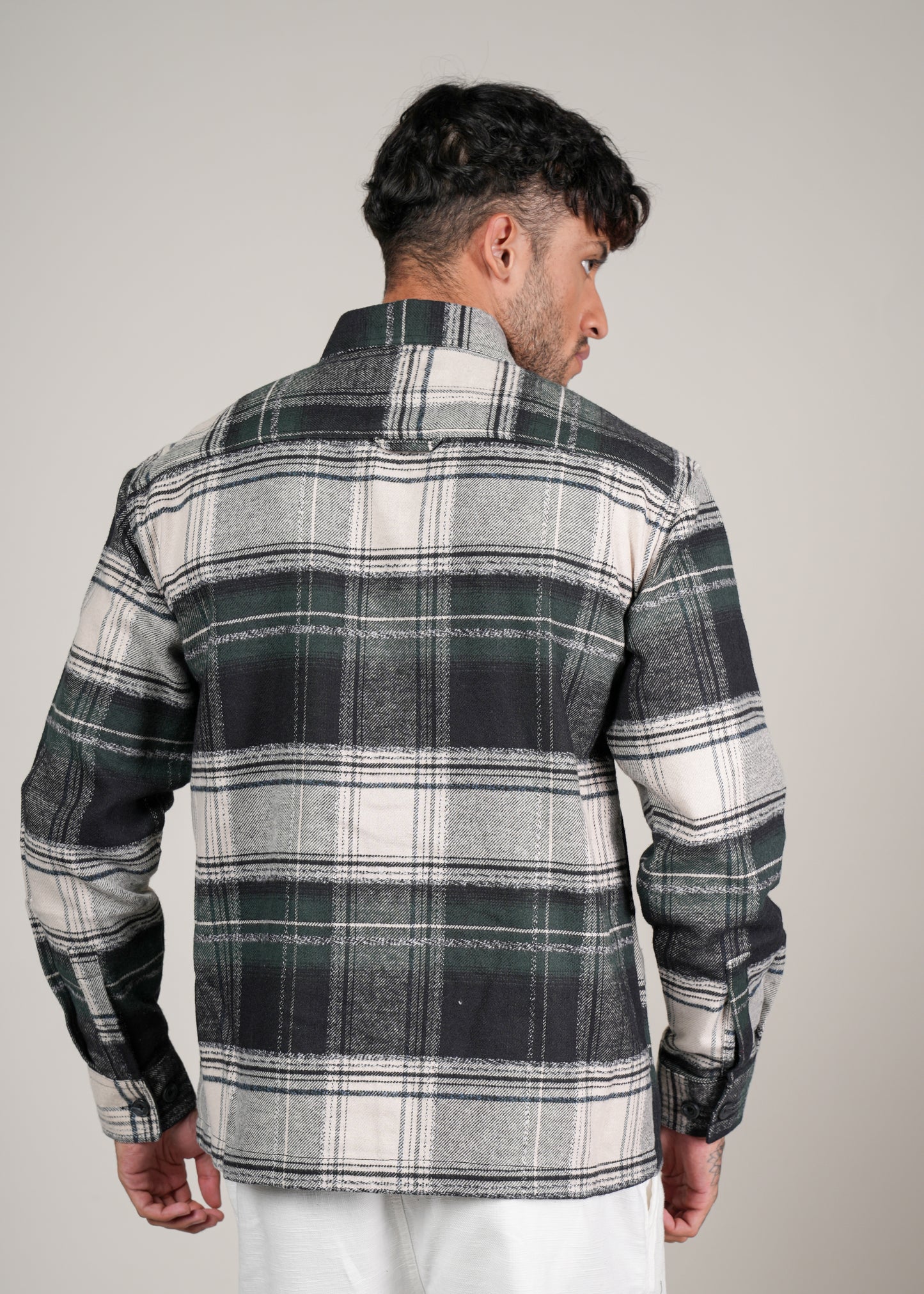 Men’s Premium Brushed Cotton Checked Shacket