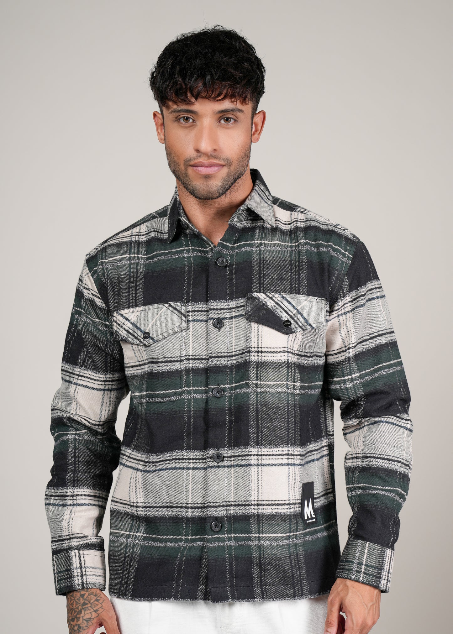 Men’s Premium Brushed Cotton Checked Shacket