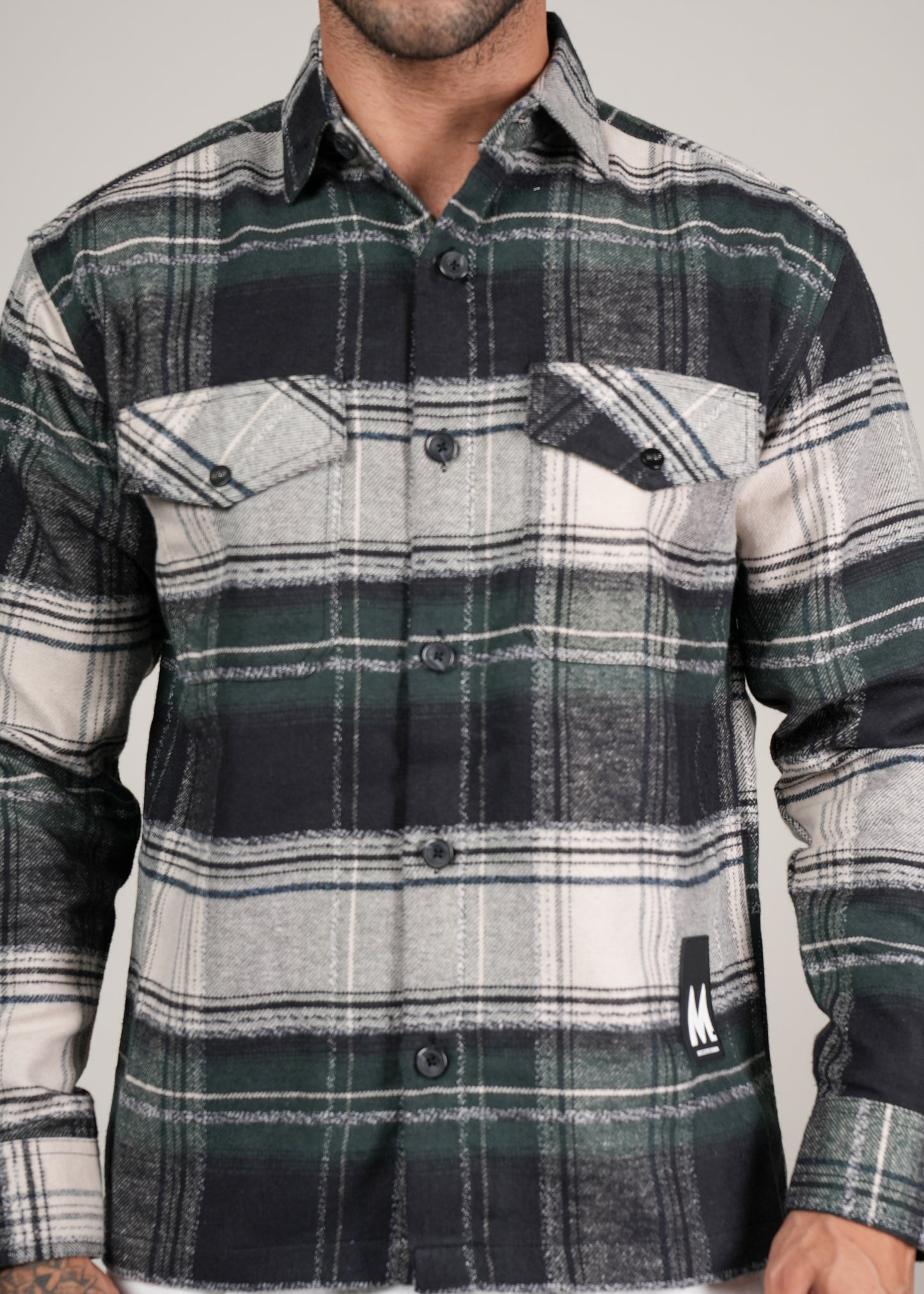 Men’s Premium Brushed Cotton Checked Shacket