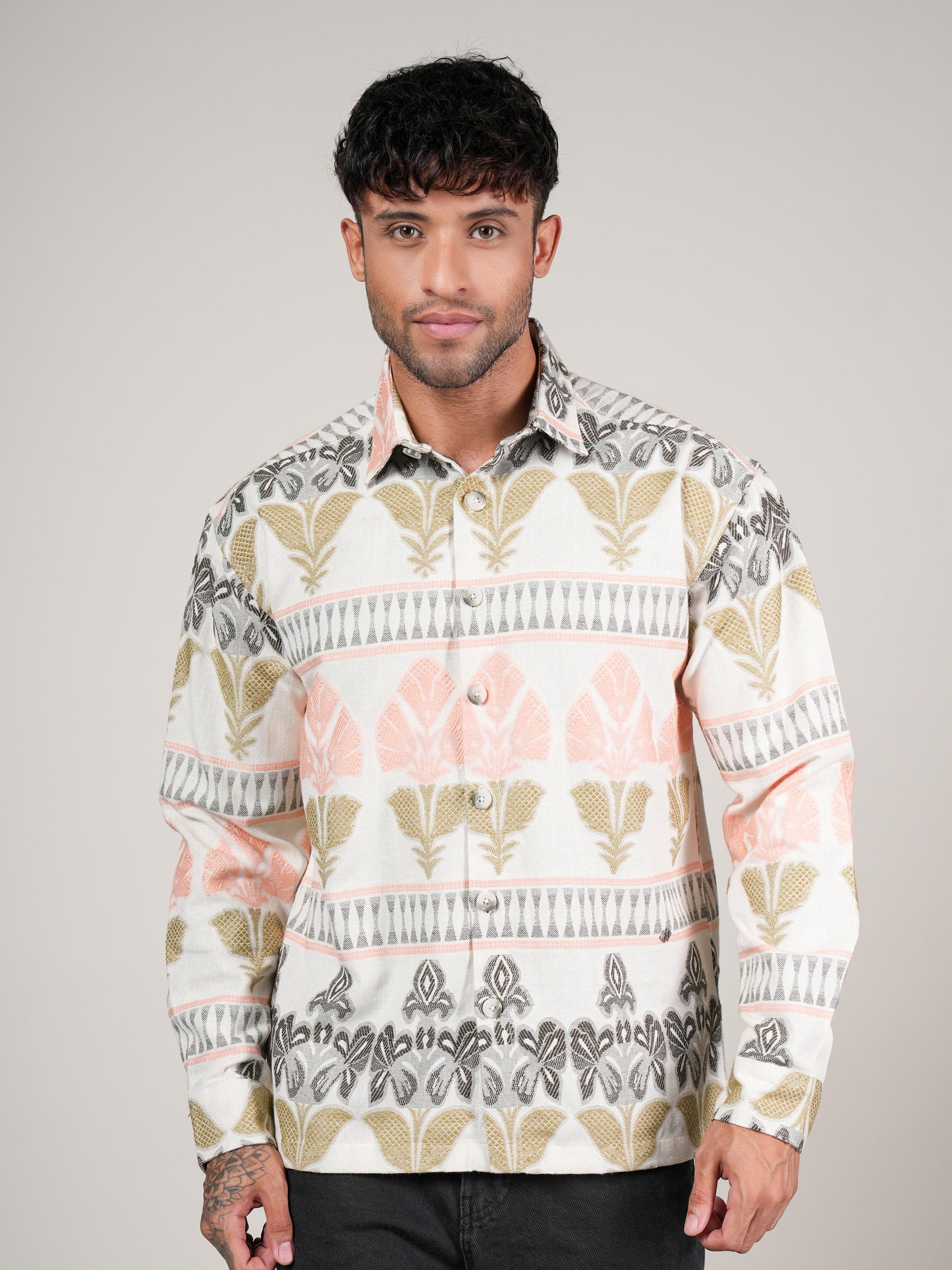 Men’s Multicolor Printed Casual Cotton Shirt
