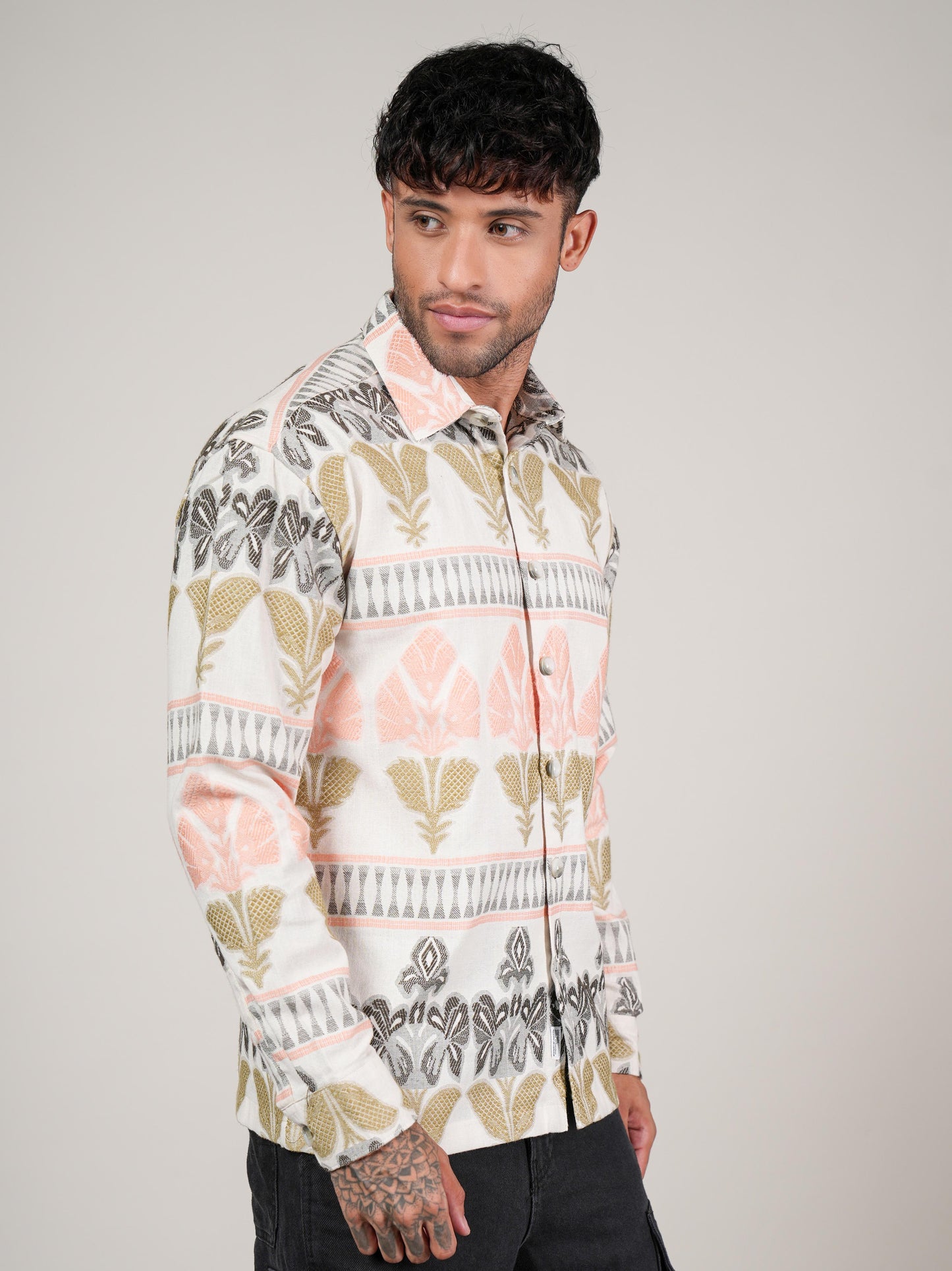 Men’s Multicolor Printed Casual Cotton Shirt