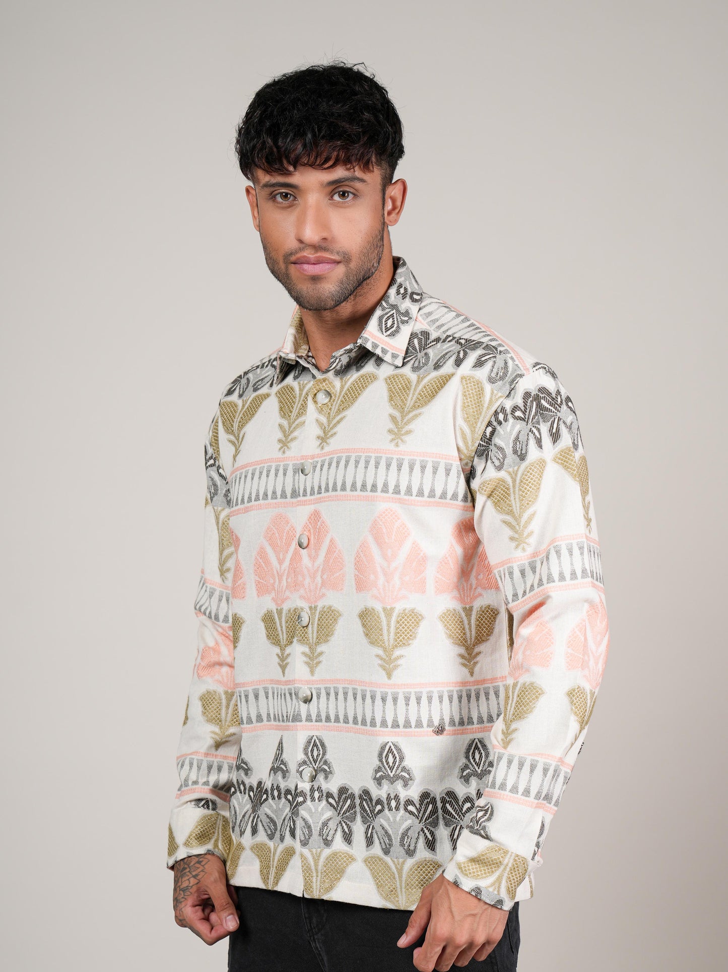 Men’s Multicolor Printed Casual Cotton Shirt