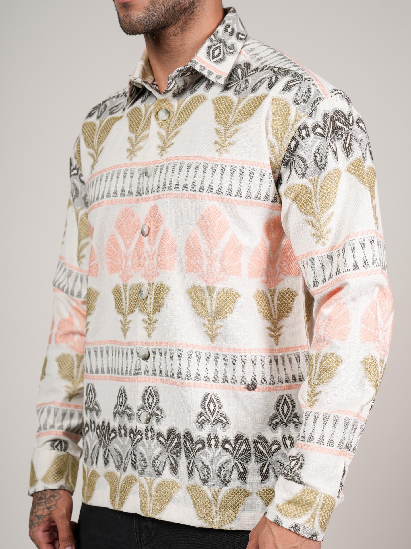 Men’s Multicolor Printed Casual Cotton Shirt