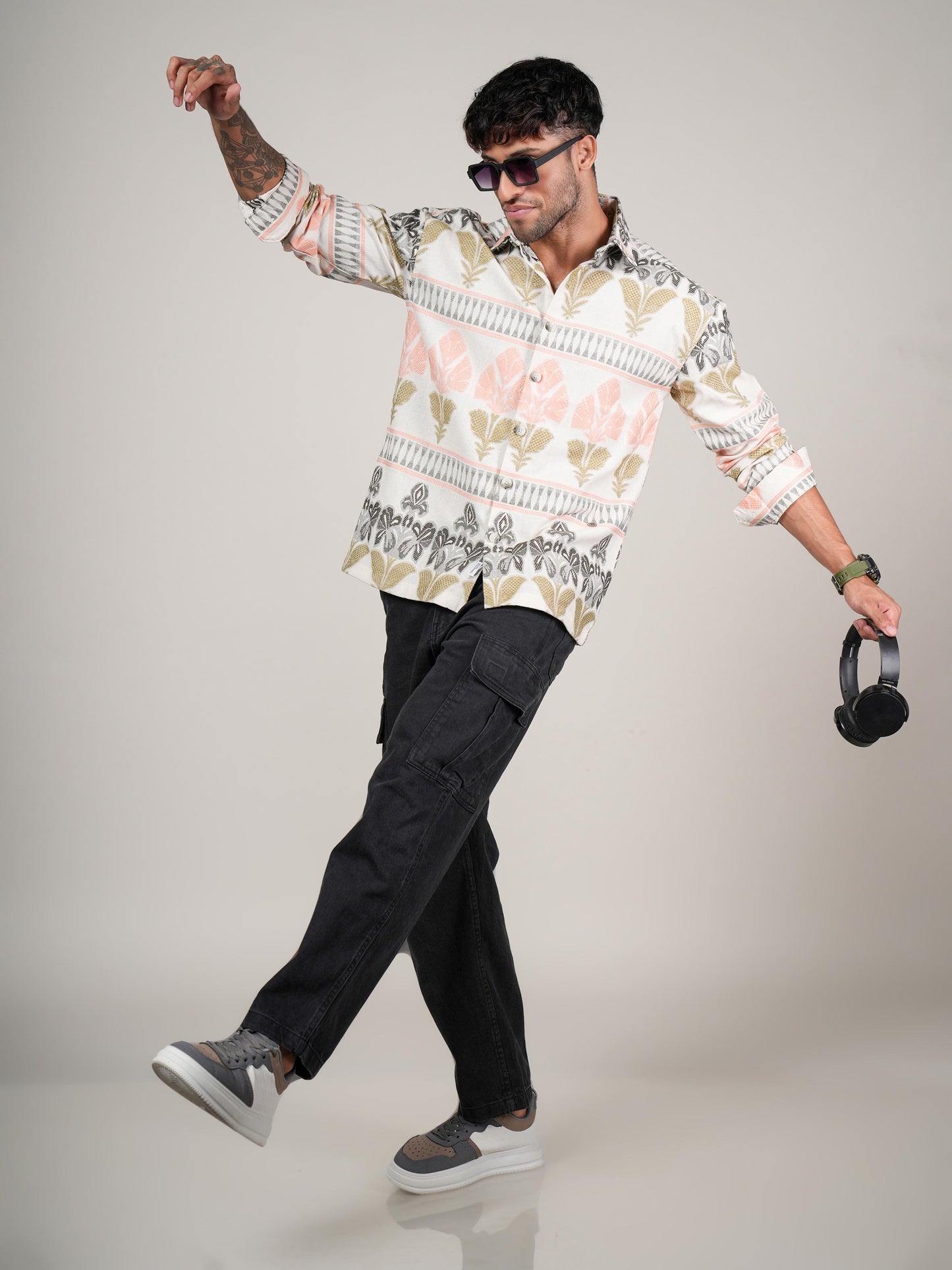 Men’s Multicolor Printed Casual Cotton Shirt