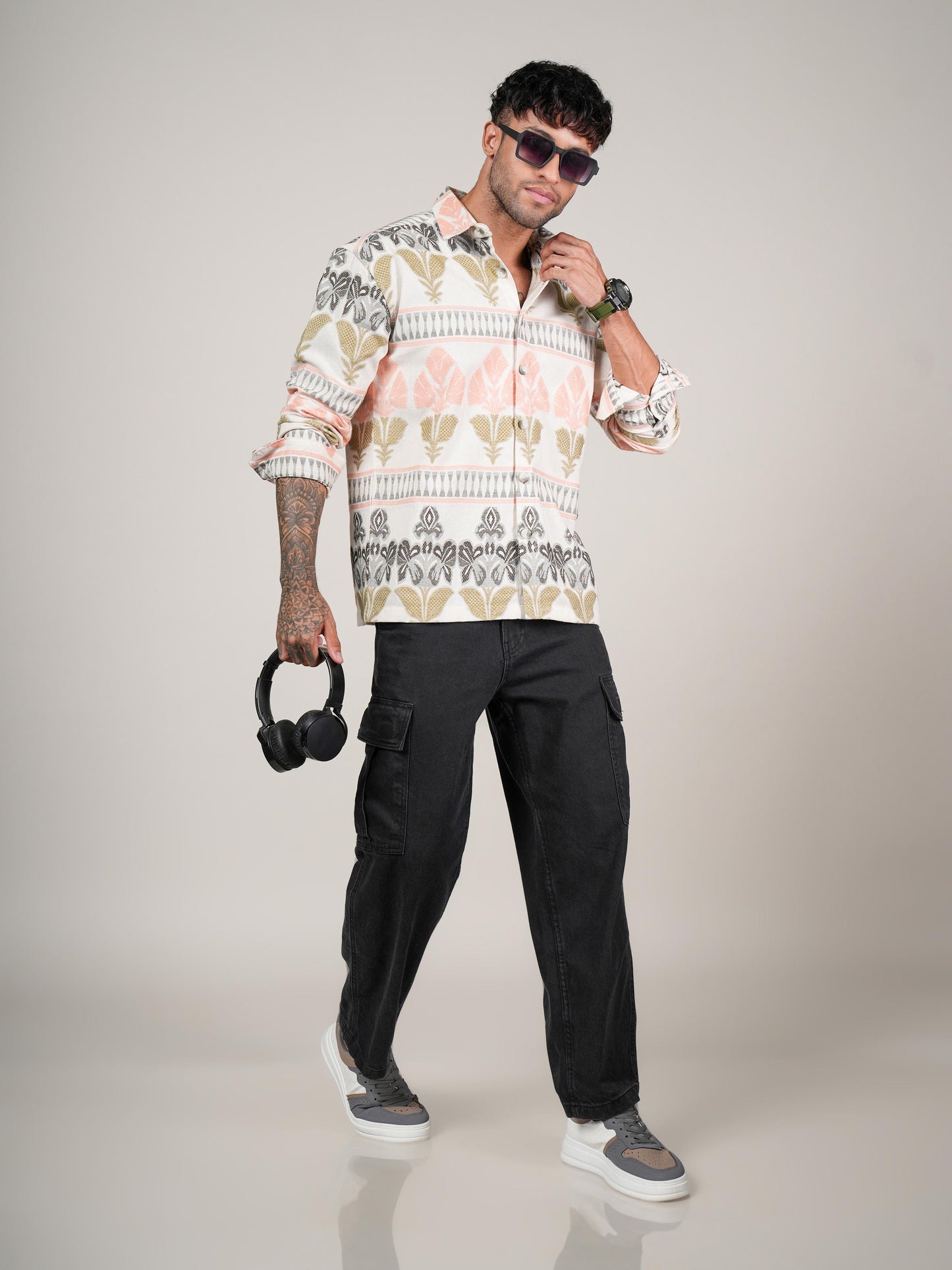 Men’s Multicolor Printed Casual Cotton Shirt