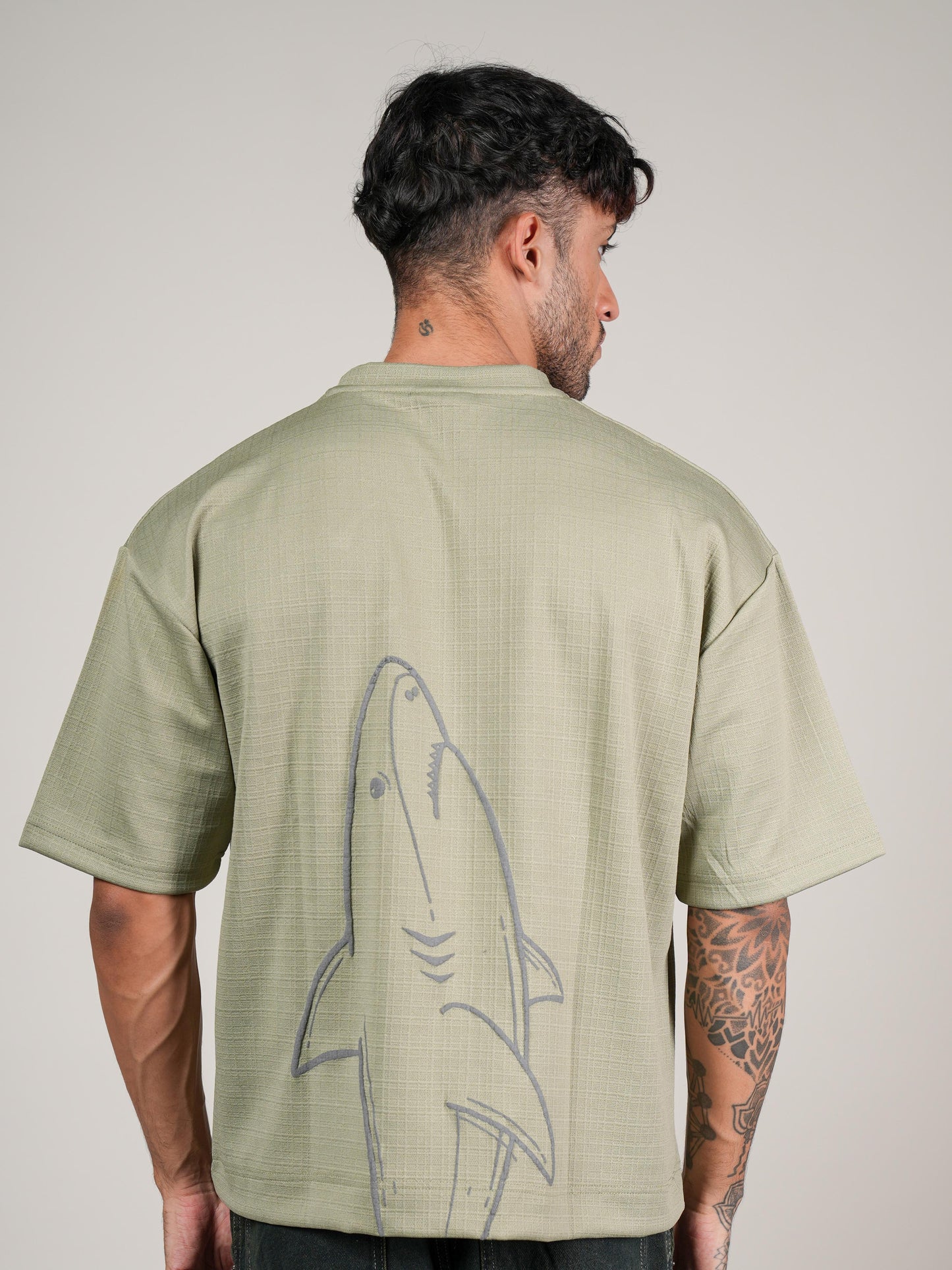 Men’s Oversize Round Neck Tshirt Green