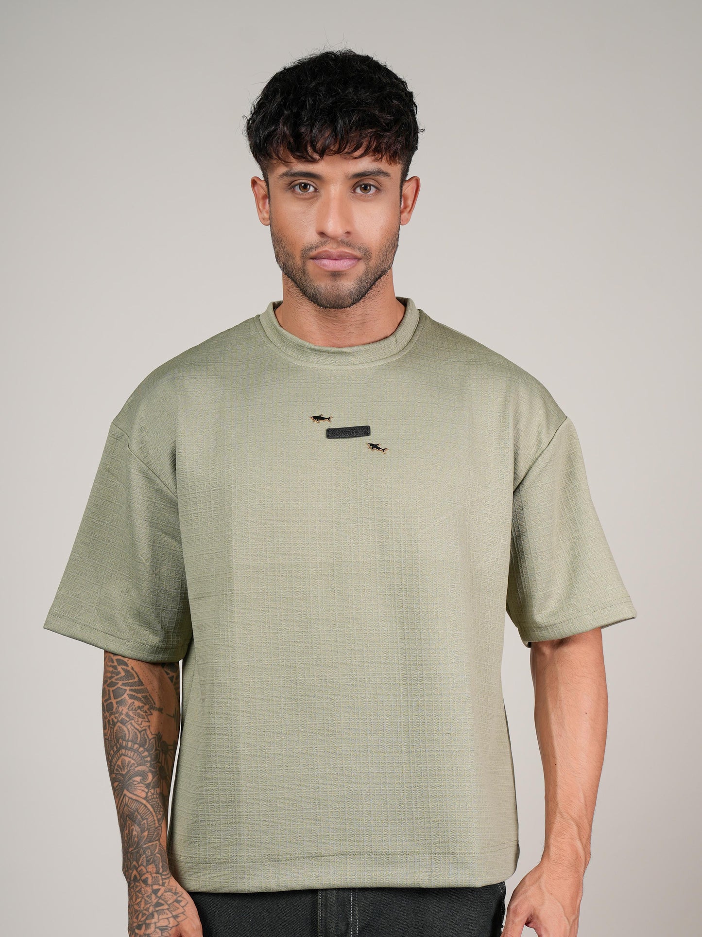Men’s Oversize Round Neck Tshirt Green