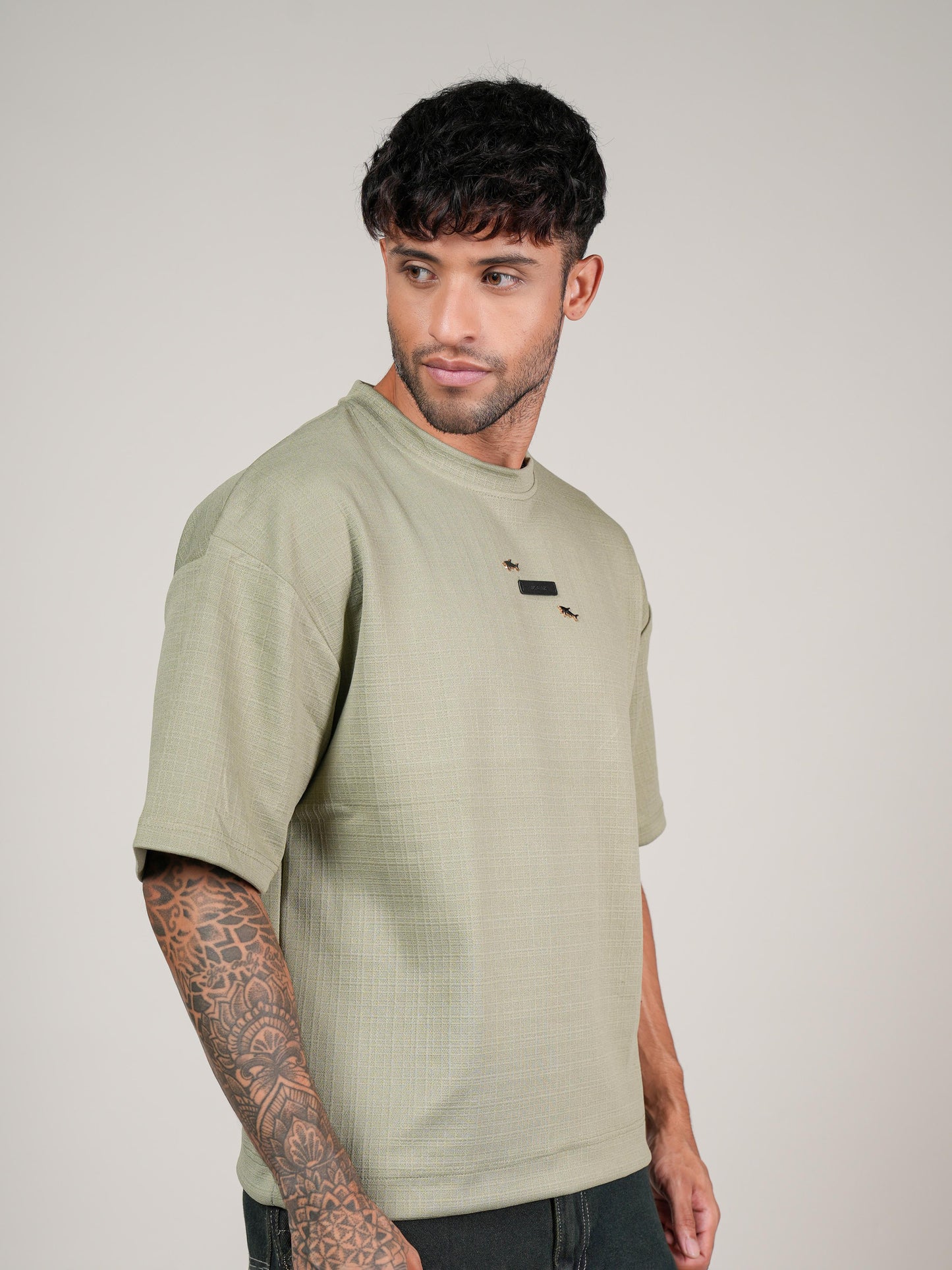 Men’s Oversize Round Neck Tshirt Green