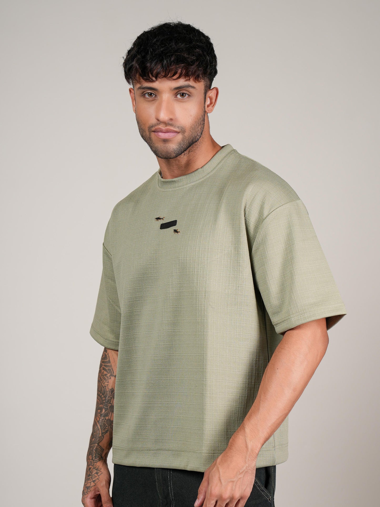 Men’s Oversize Round Neck Tshirt Green