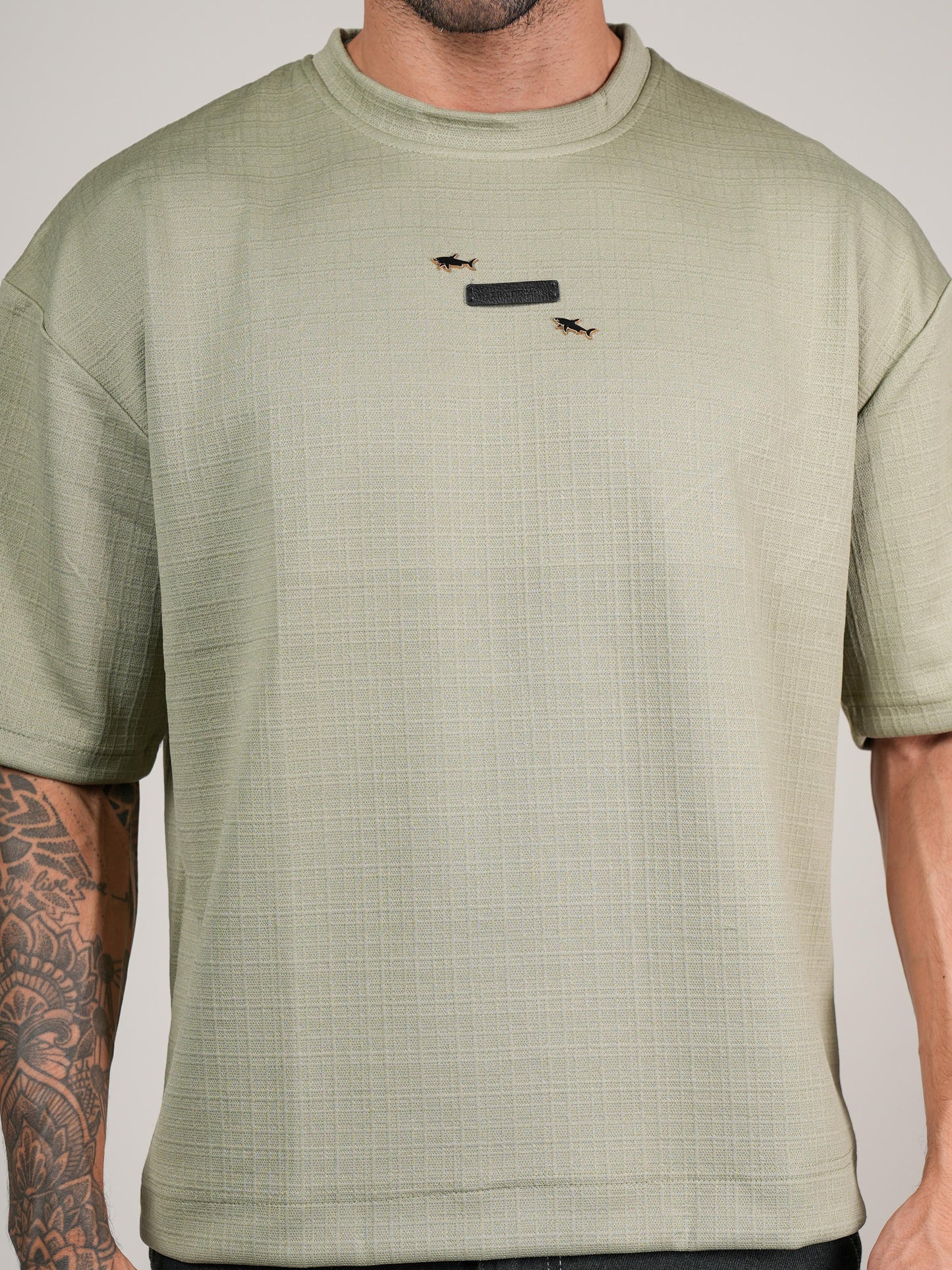 Men’s Oversize Round Neck Tshirt Green