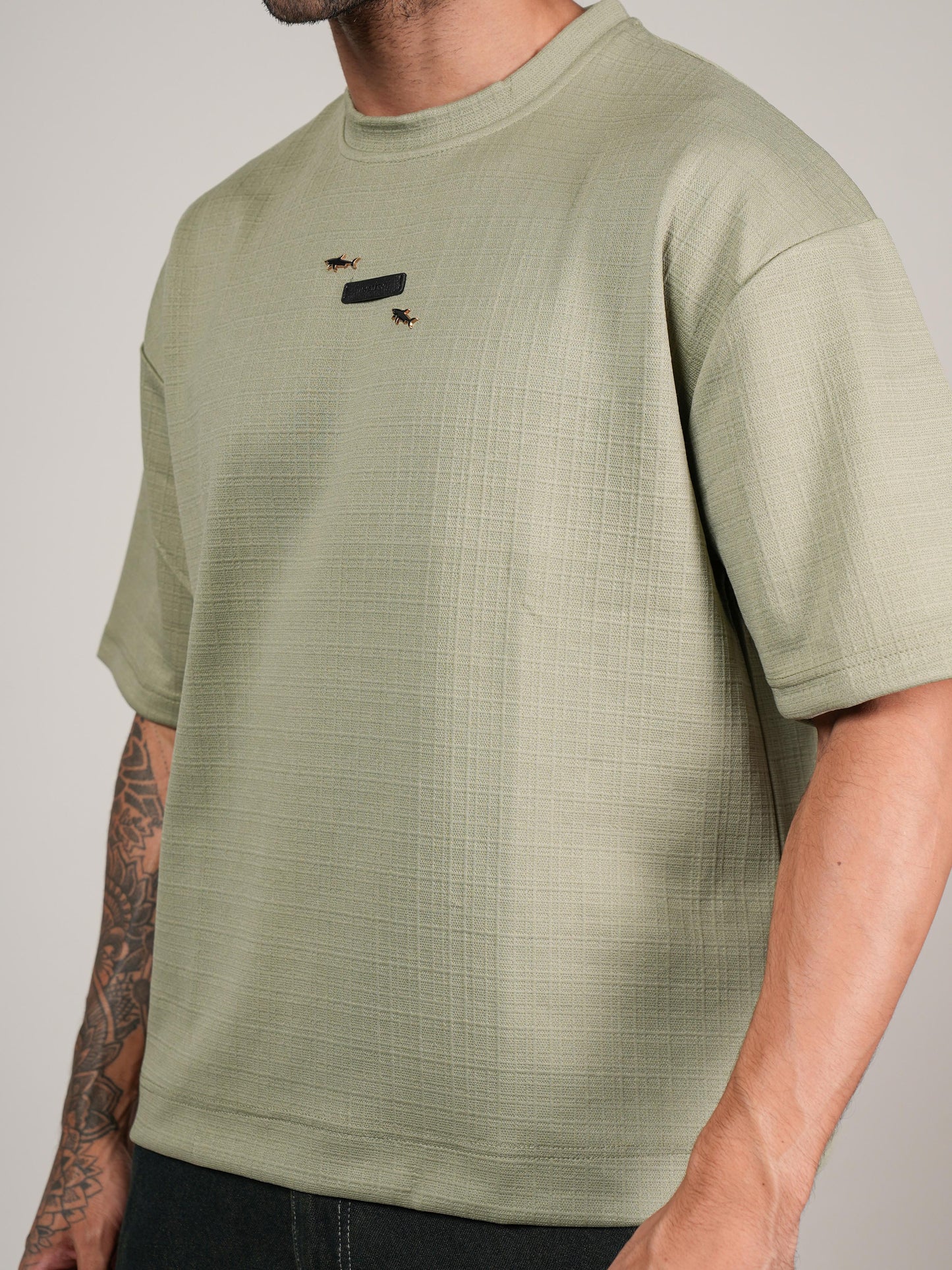 Men’s Oversize Round Neck Tshirt Green