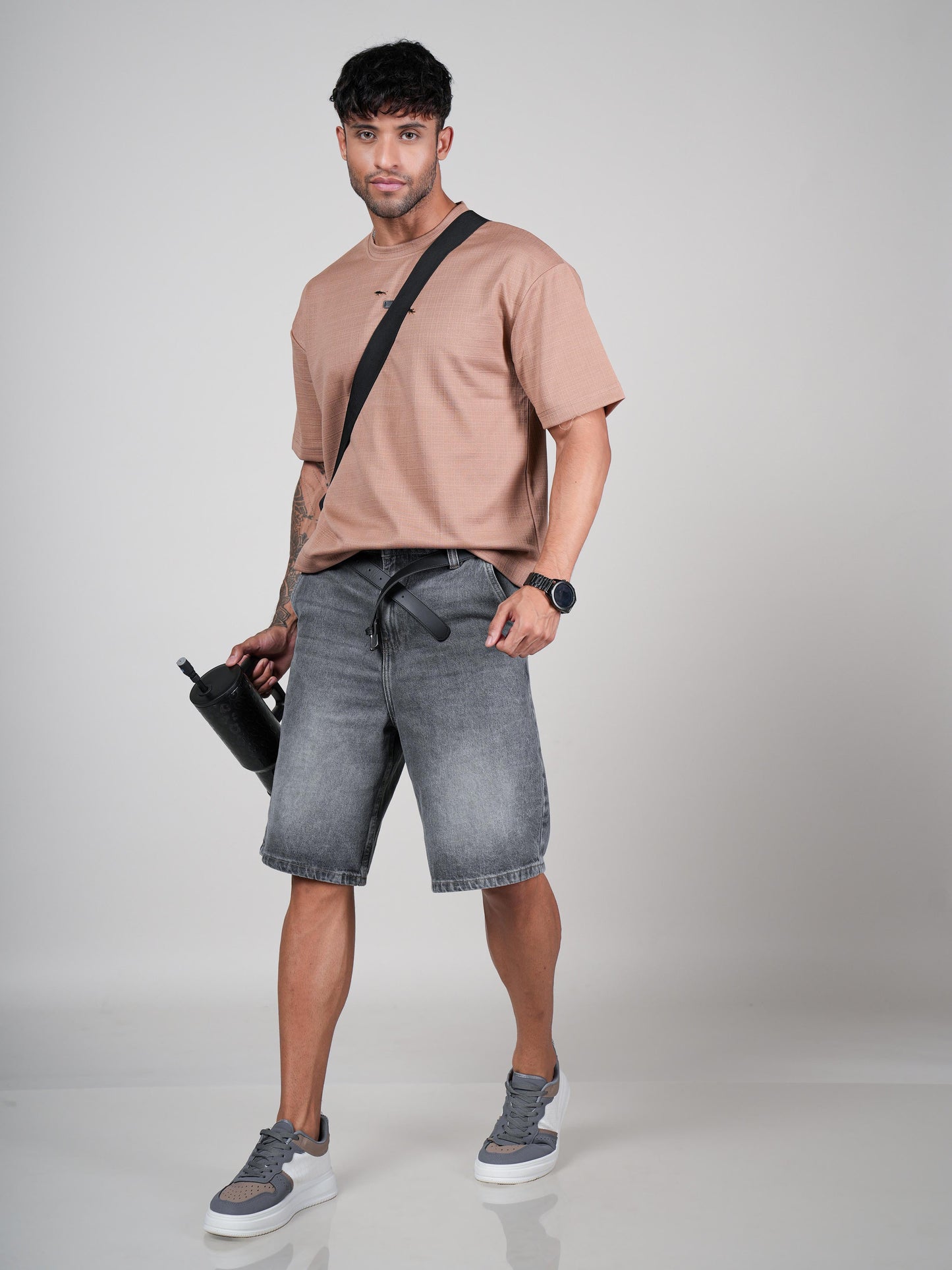 Men’s Oversize Round Neck Tshirt Peach