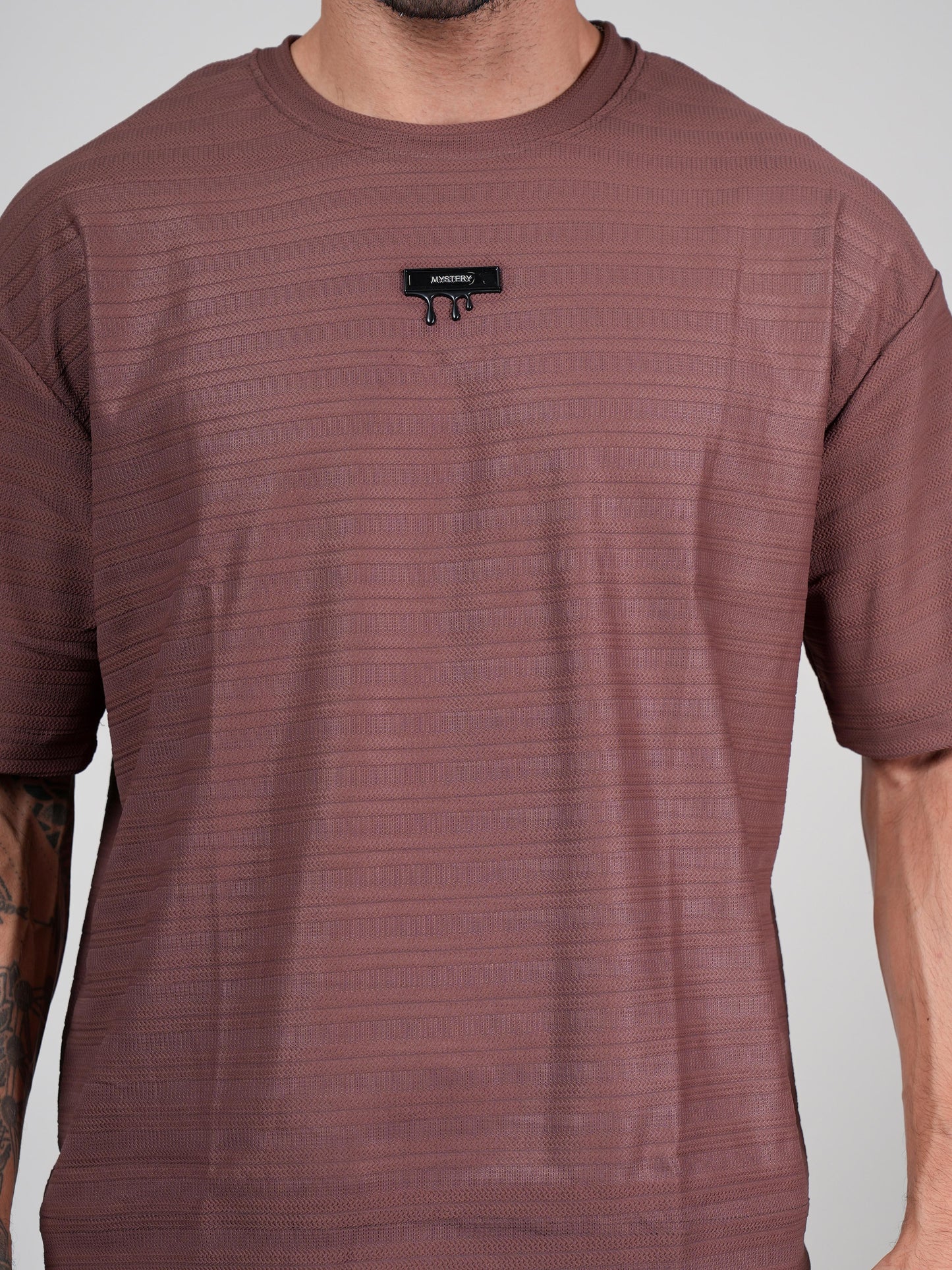 Men’s Oversize Round Neck Tshirt Brown