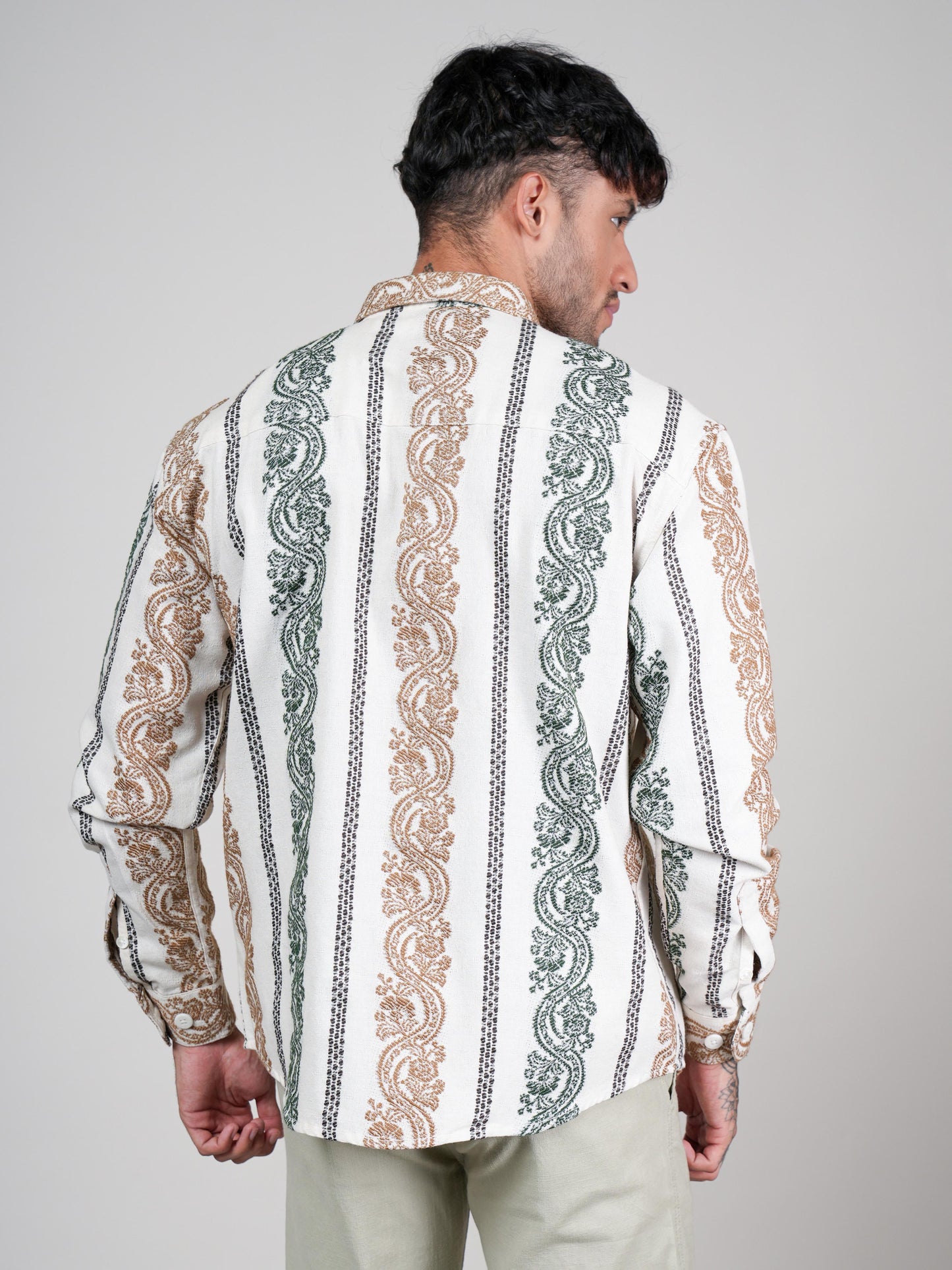Men’s Long Sleeve Printed Shacket