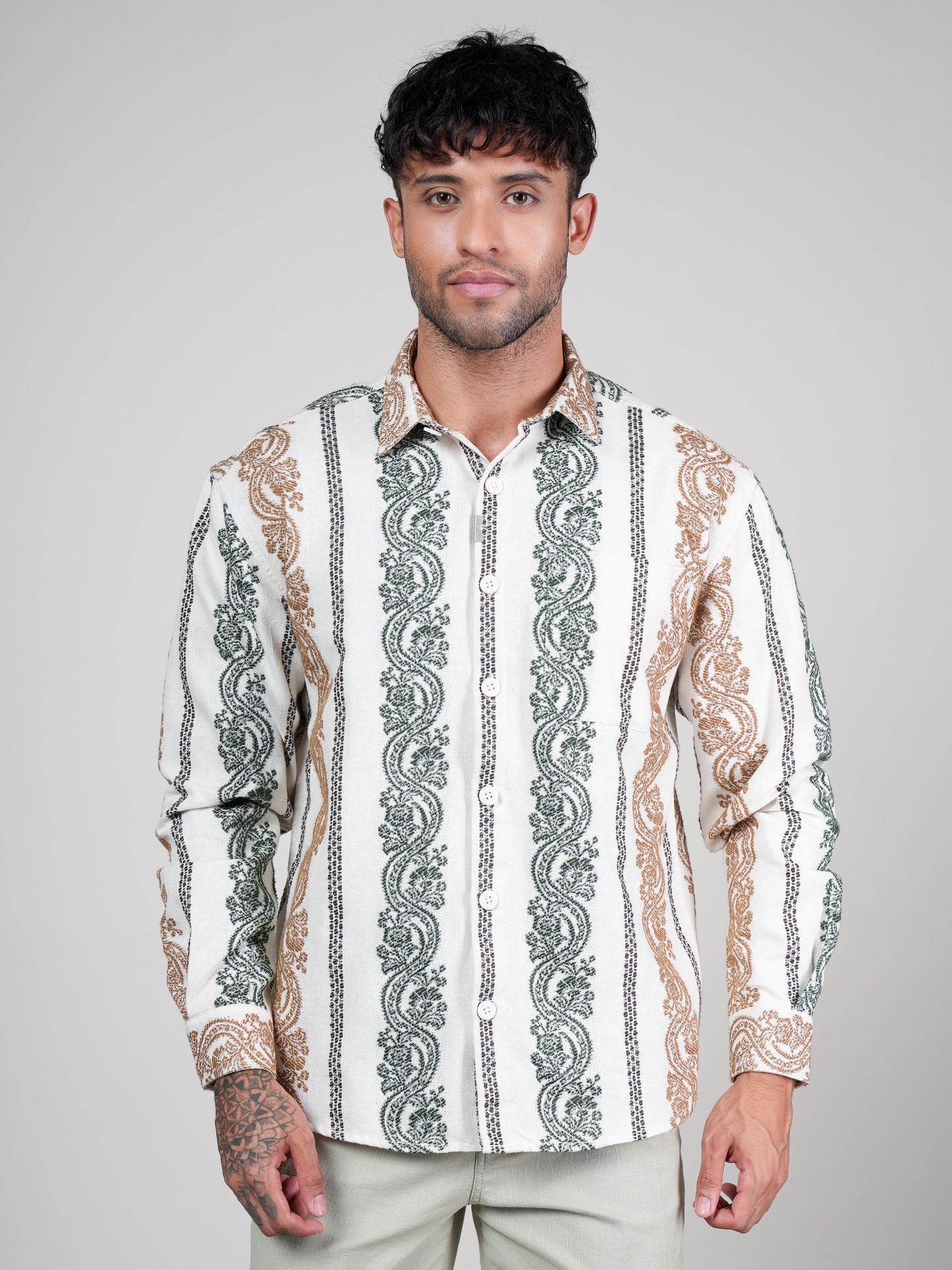 Men’s Long Sleeve Printed Shacket