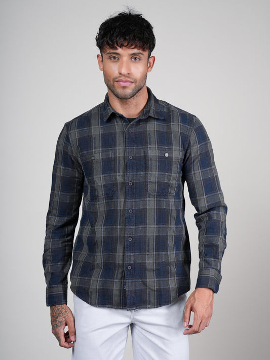 Men’s Green Checkered Flannel Shirt