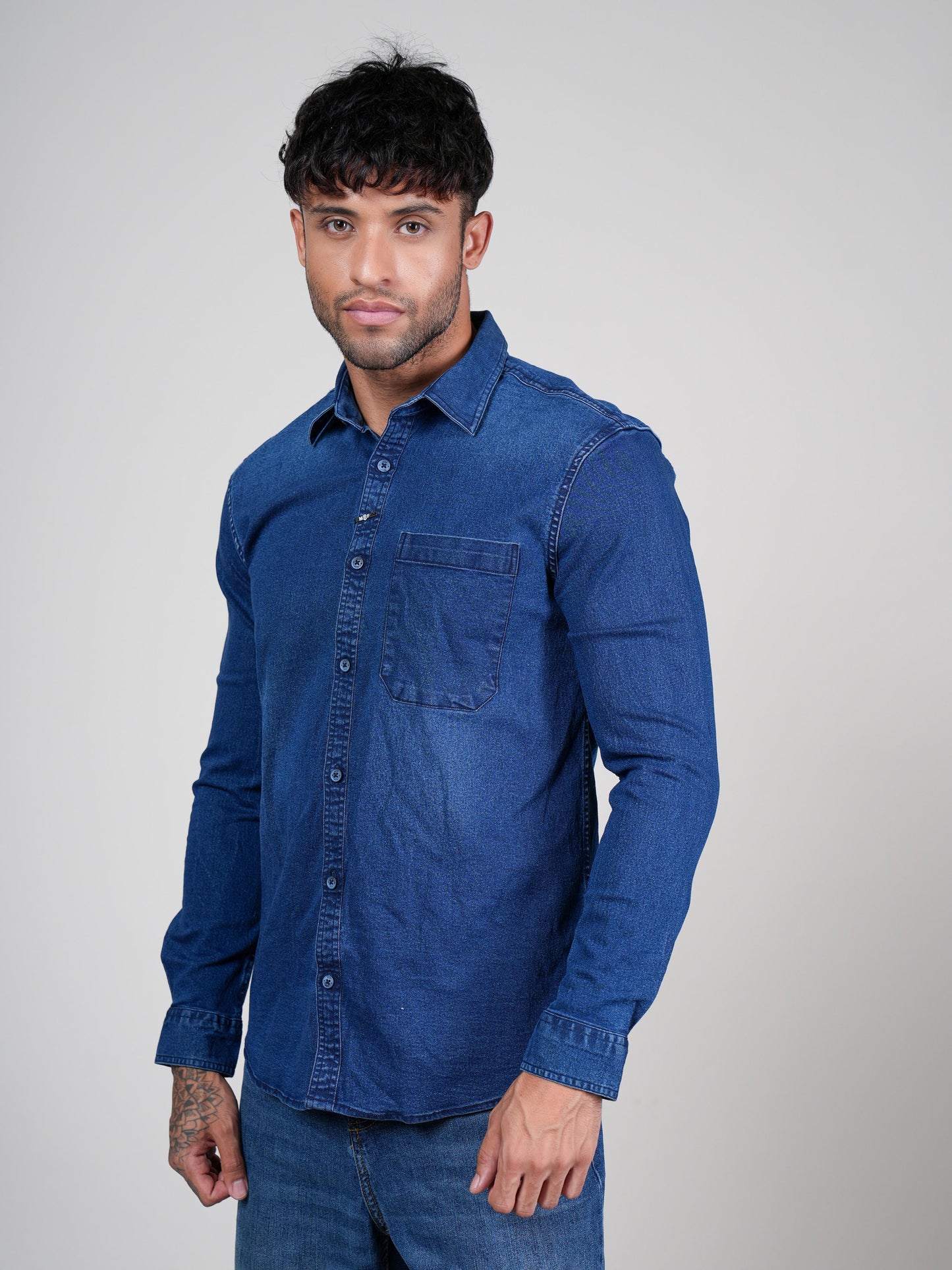 Men’s Blue Denim Shirt