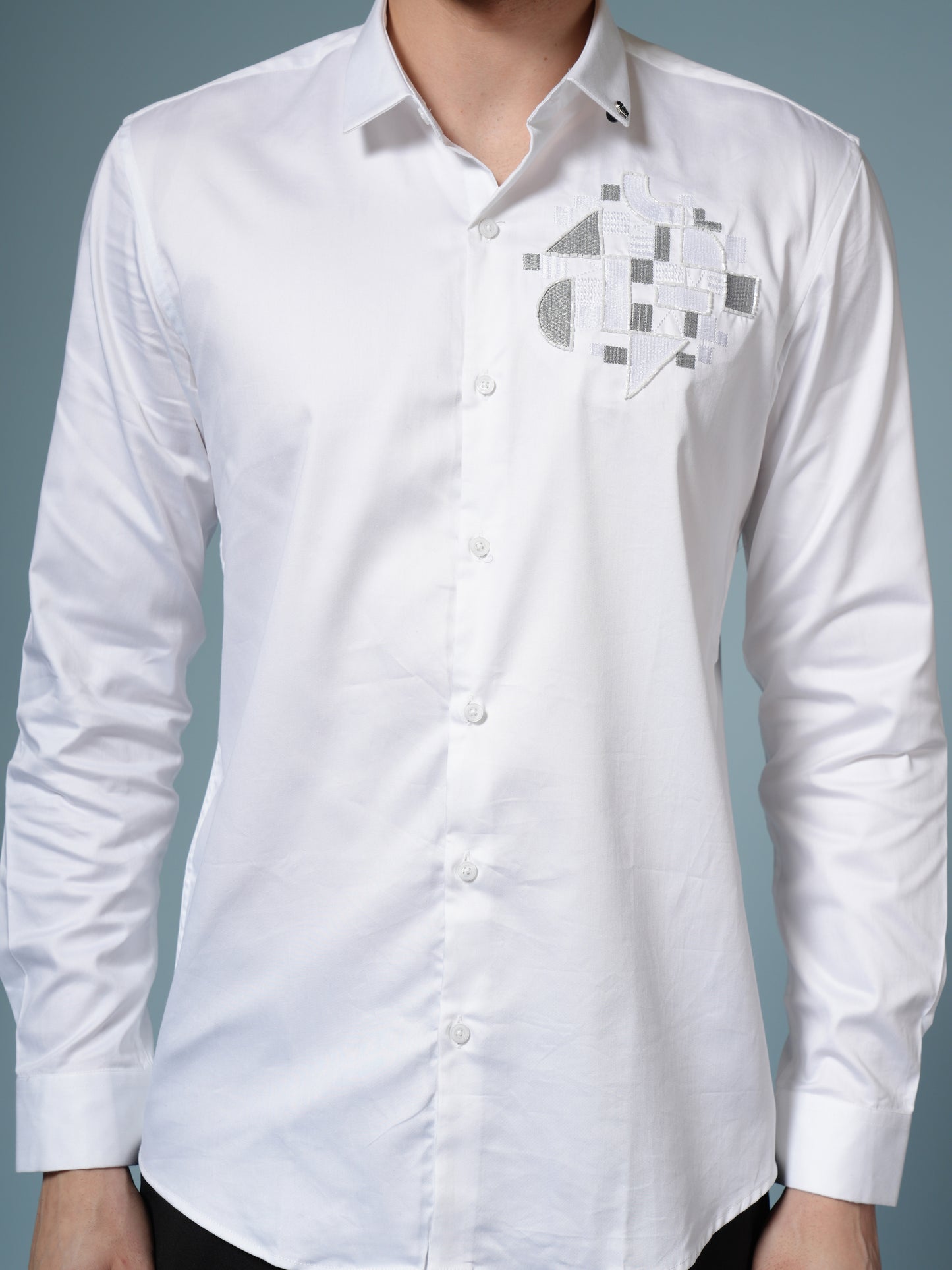 Men’s Embroidered Casual Shirt