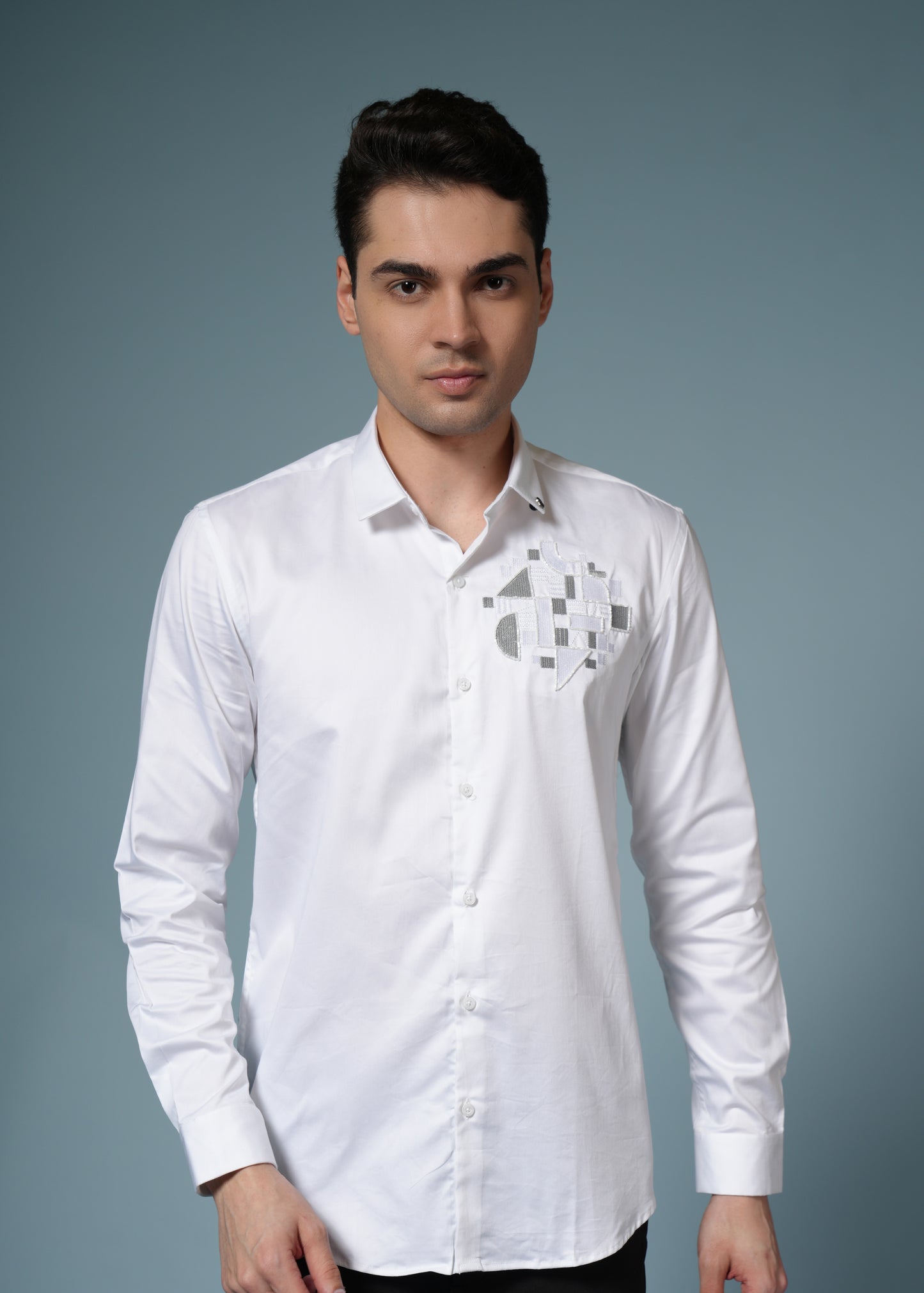 Men’s Embroidered Casual Shirt