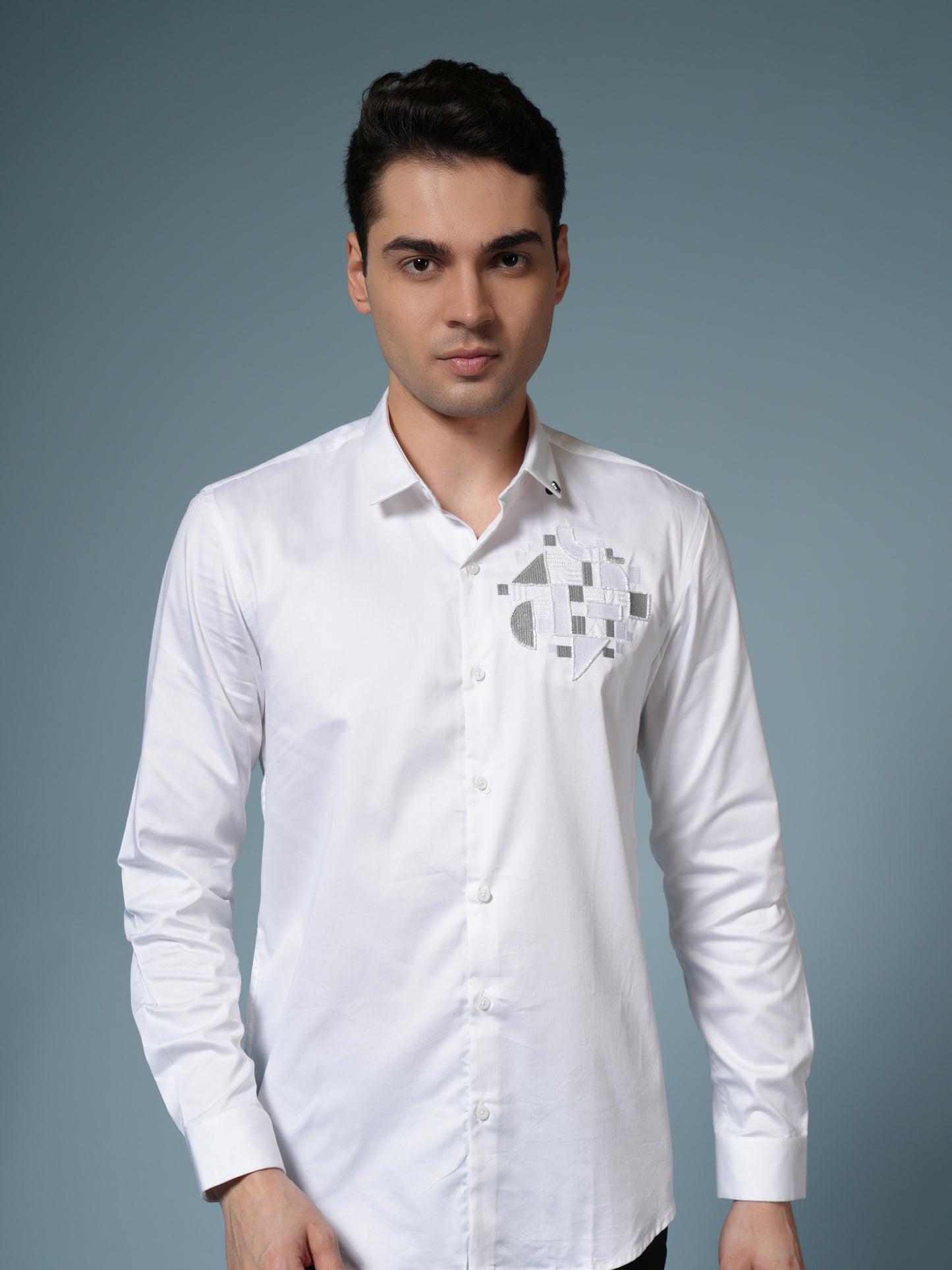 Men’s Embroidered Casual Shirt