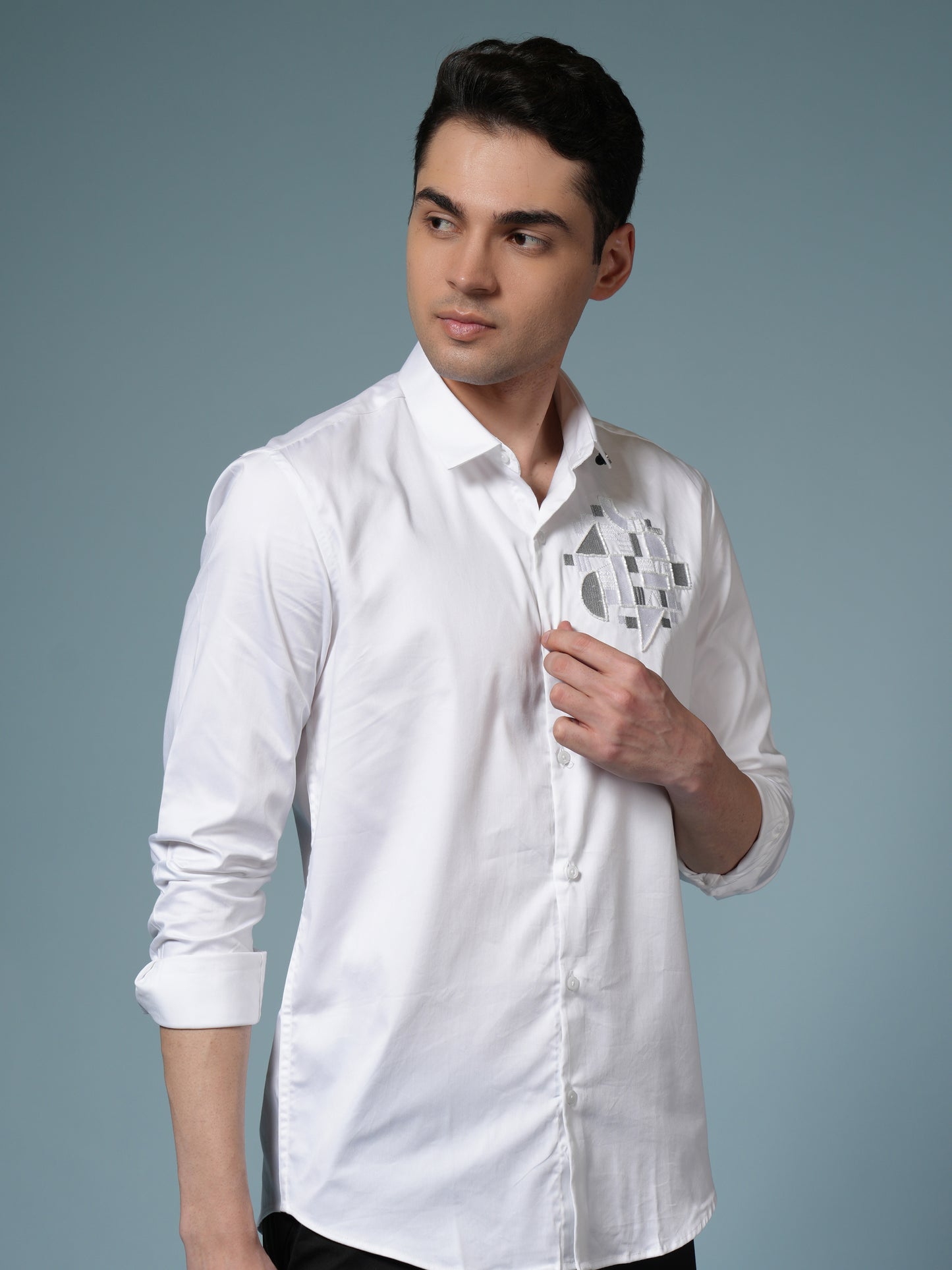 Men’s Embroidered Casual Shirt