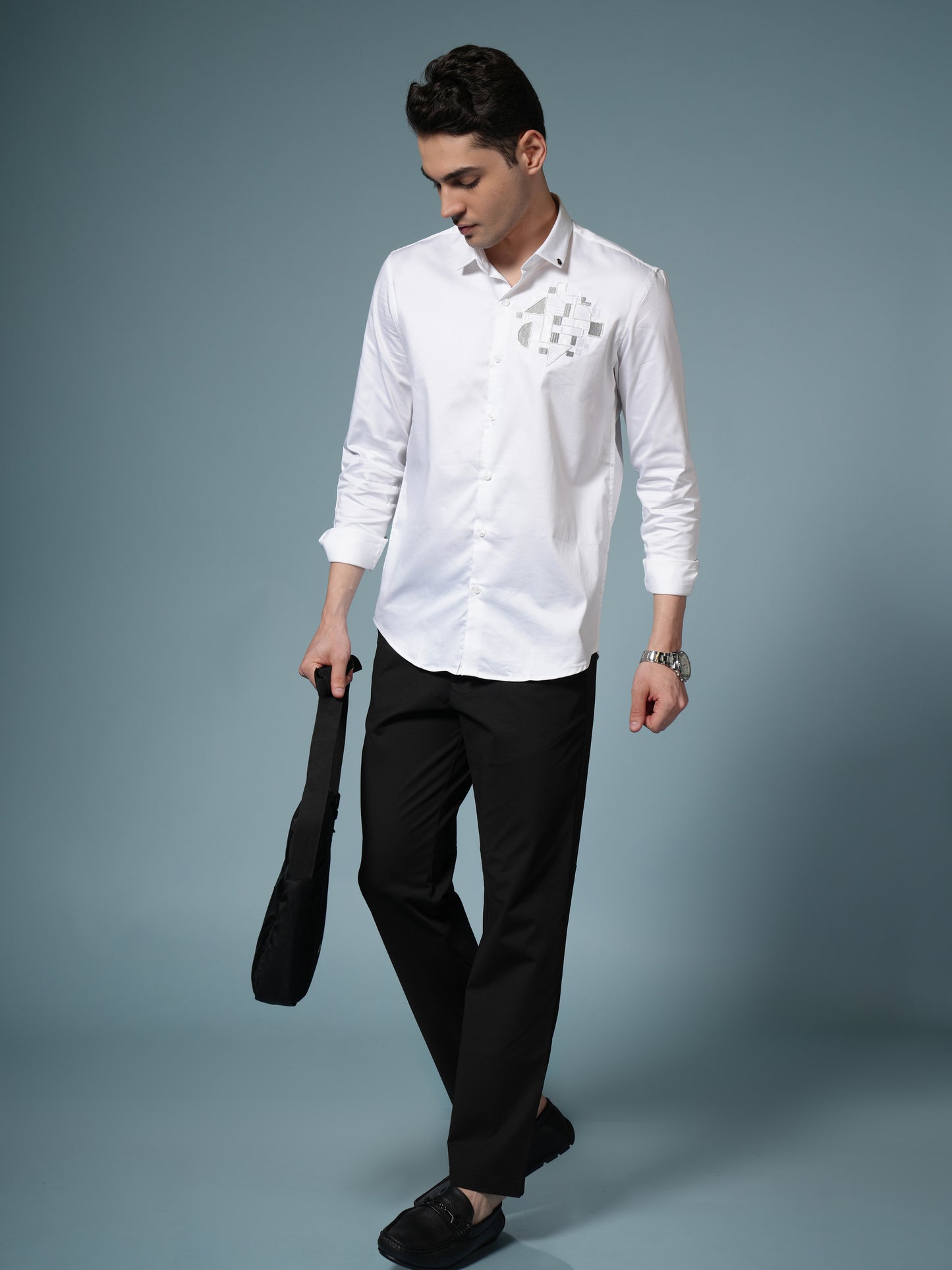Men’s Embroidered Casual Shirt