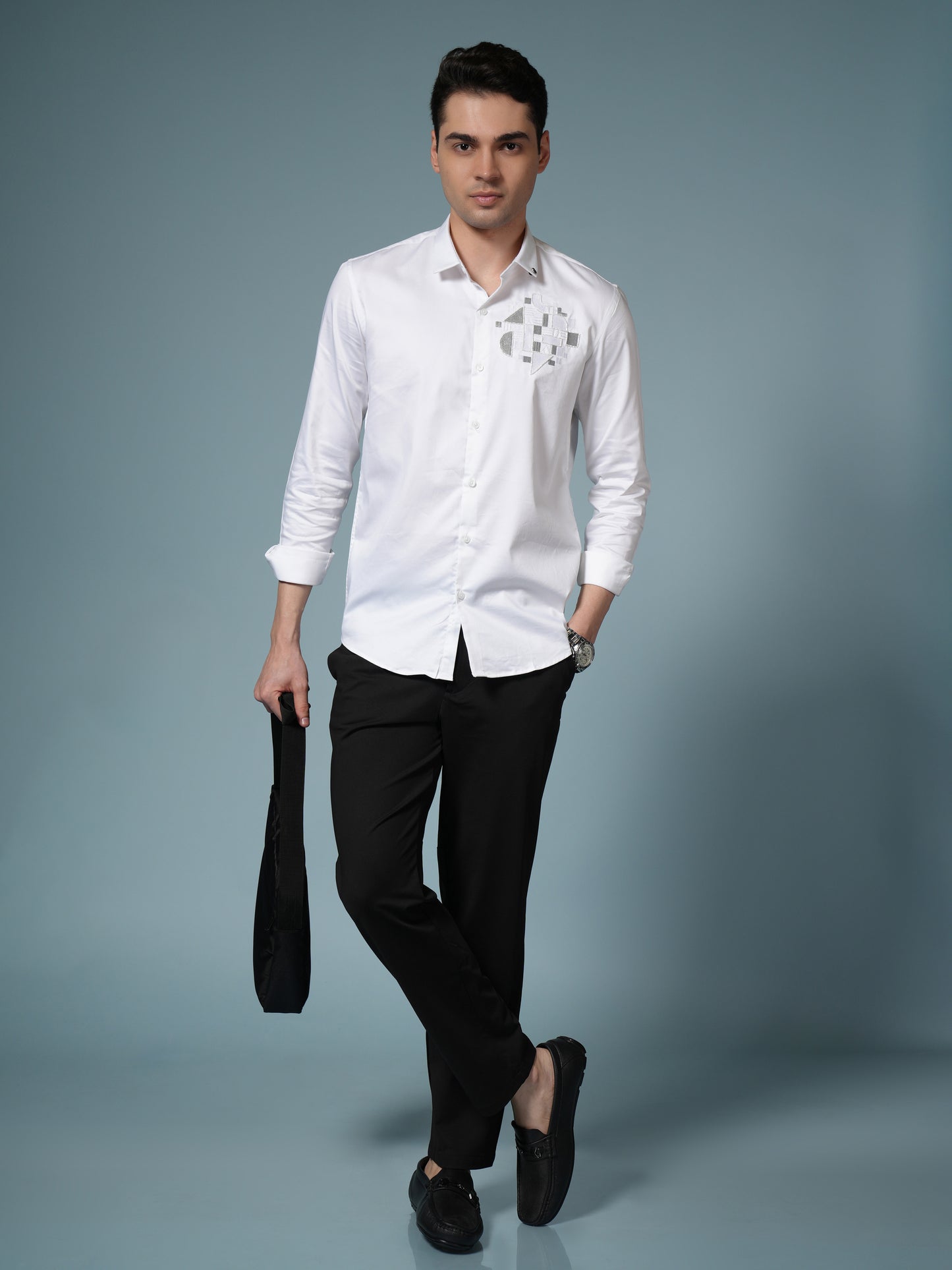 Men’s Embroidered Casual Shirt