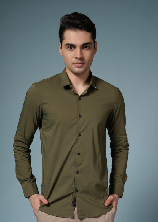 Men’s Olive Formal Shirt