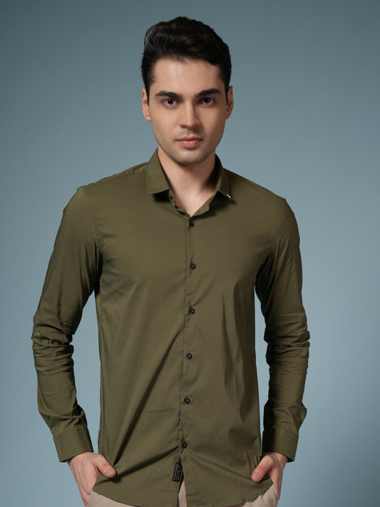 Men’s Olive Formal Shirt