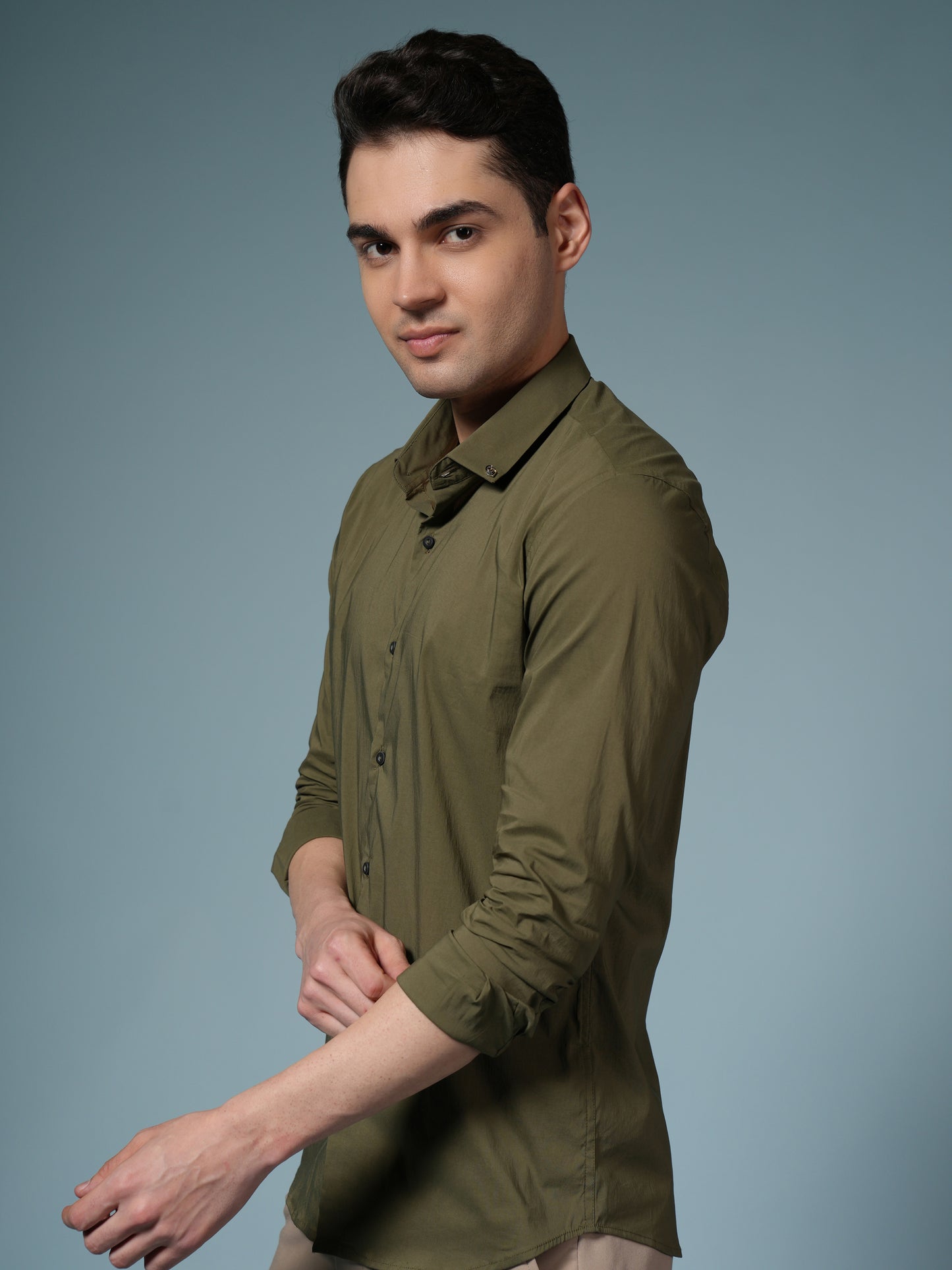 Men’s Olive Formal Shirt