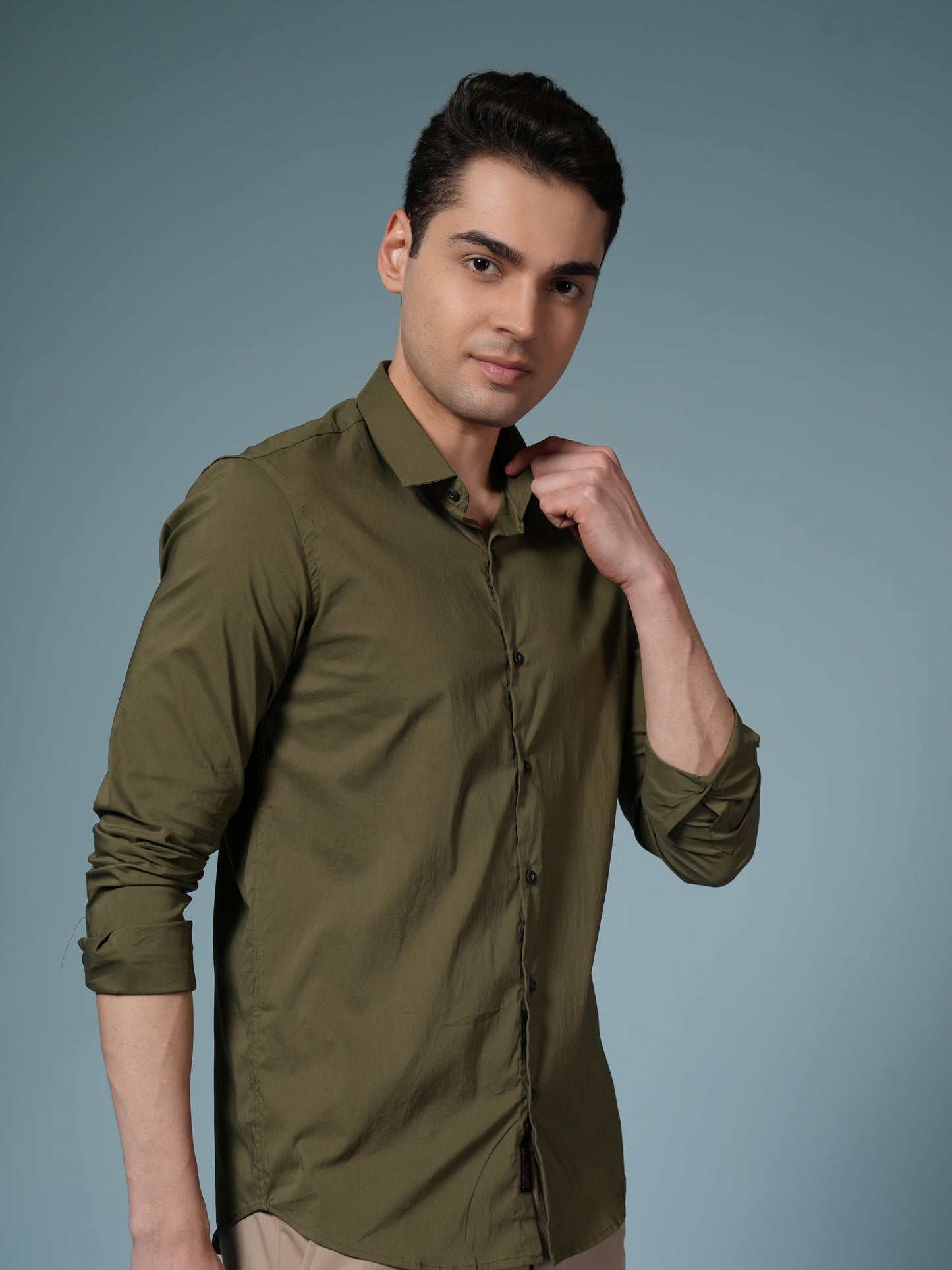 Men’s Olive Formal Shirt
