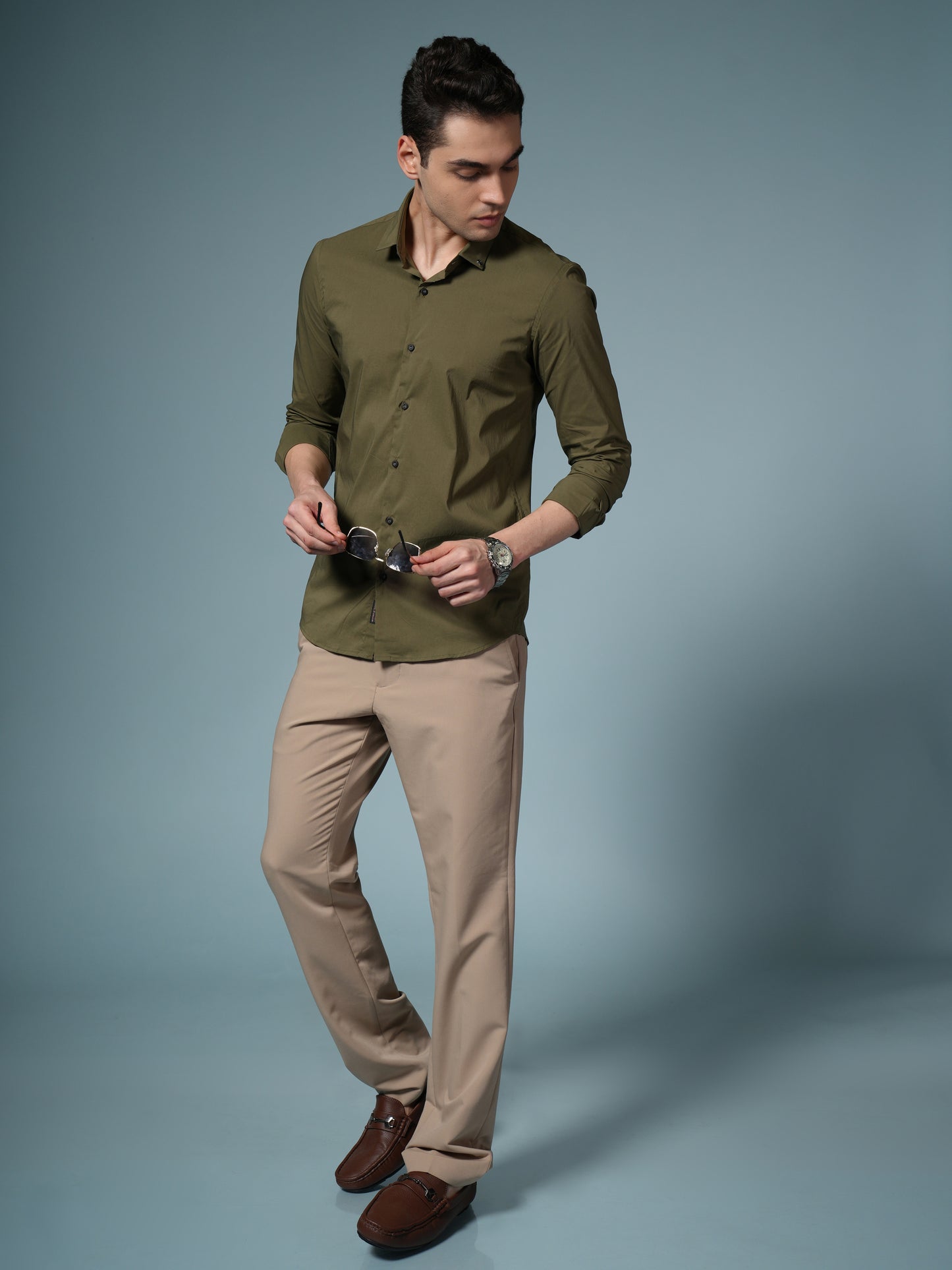 Men’s Olive Formal Shirt