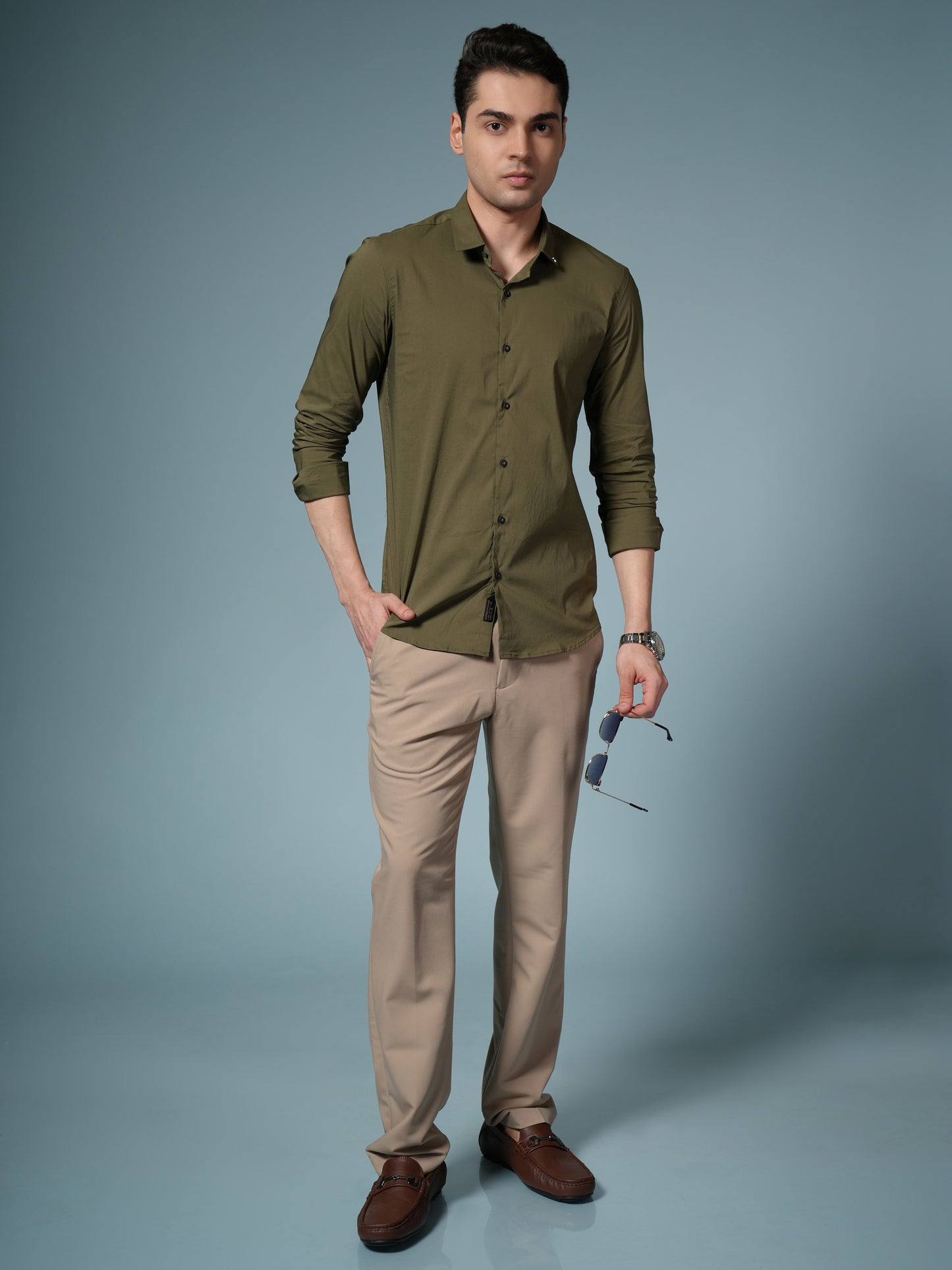 Men’s Olive Formal Shirt