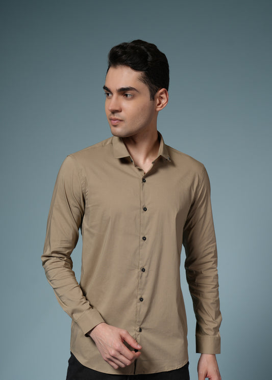 Men’s Khaki Formal Shirt