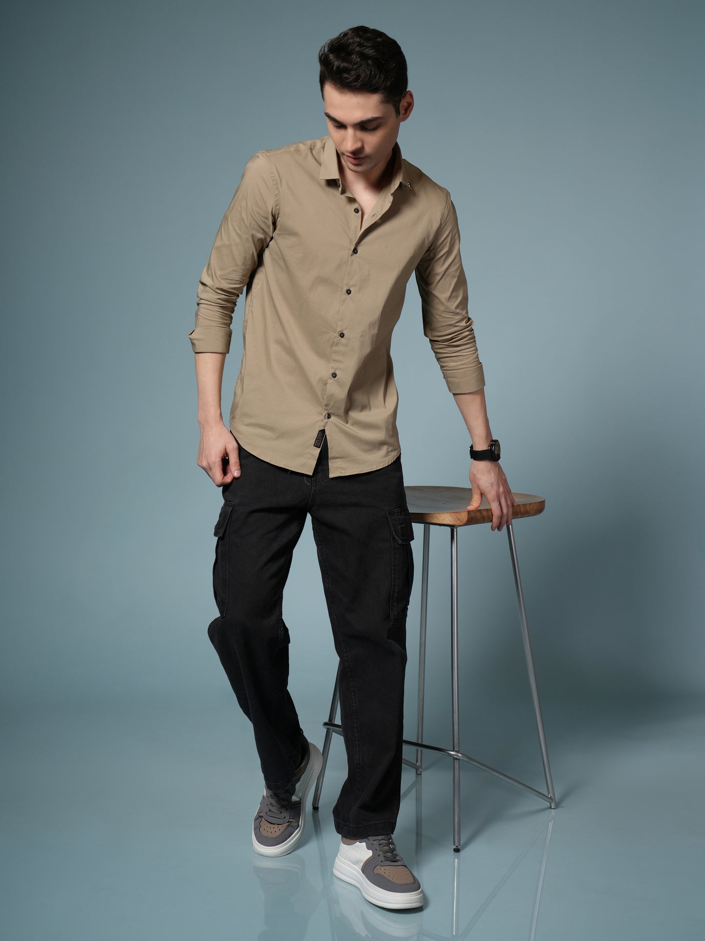 Men’s Khaki Formal Shirt