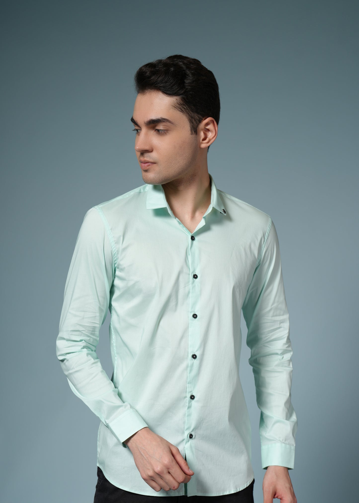 Men’s Light Green Formal Shirt