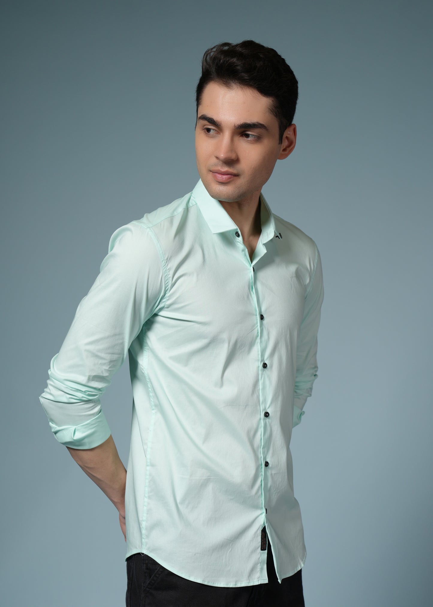 Men’s Light Green Formal Shirt