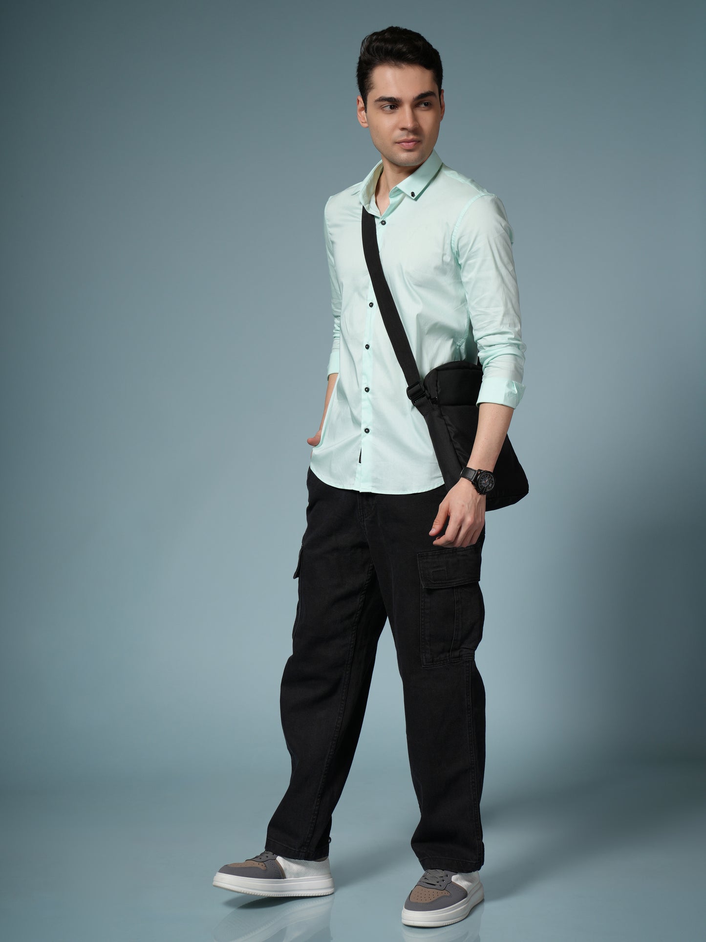 Men’s Light Green Formal Shirt