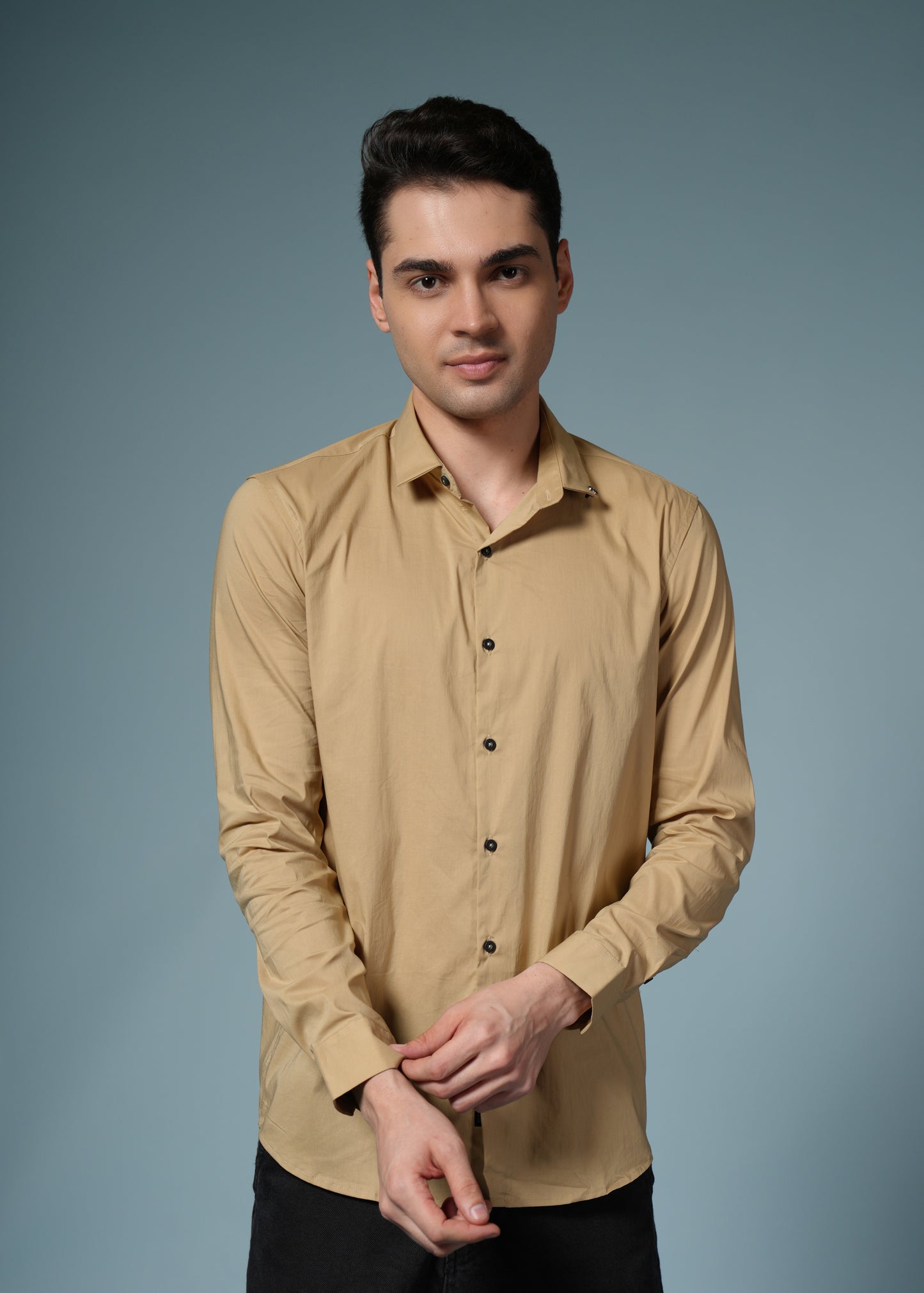 Men’s Dark Beige Formal Shirt
