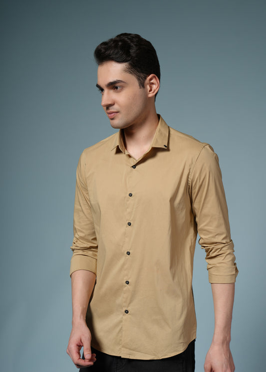 Men’s Dark Beige Formal Shirt