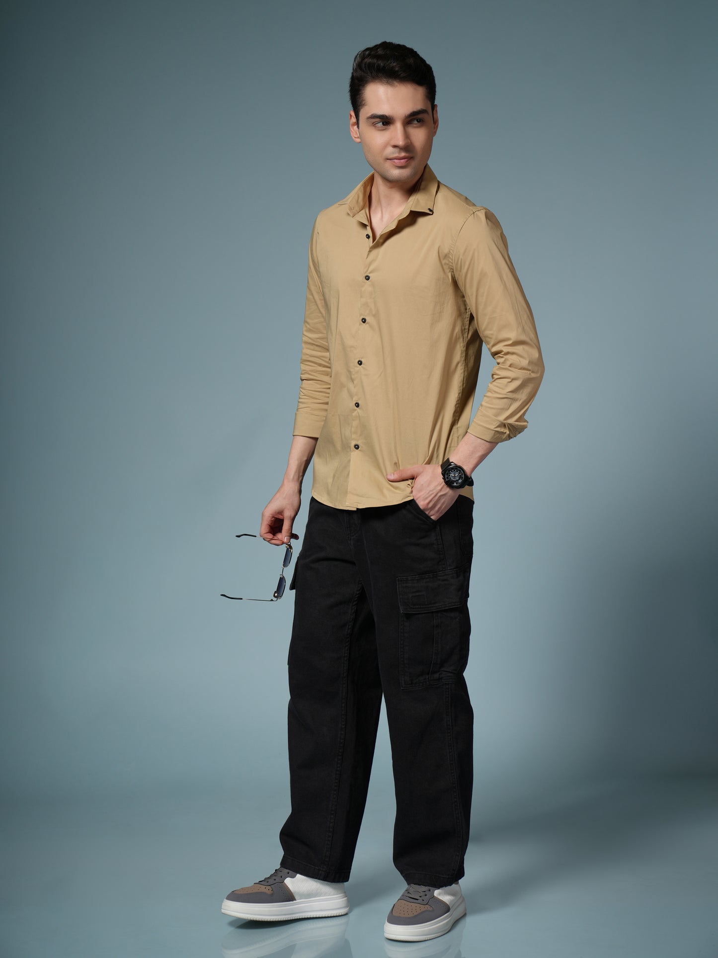 Men’s Dark Beige Formal Shirt