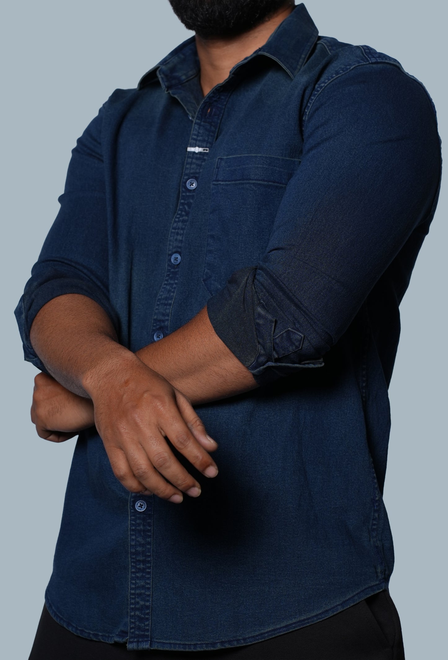 Men’s Green Denim Shirt