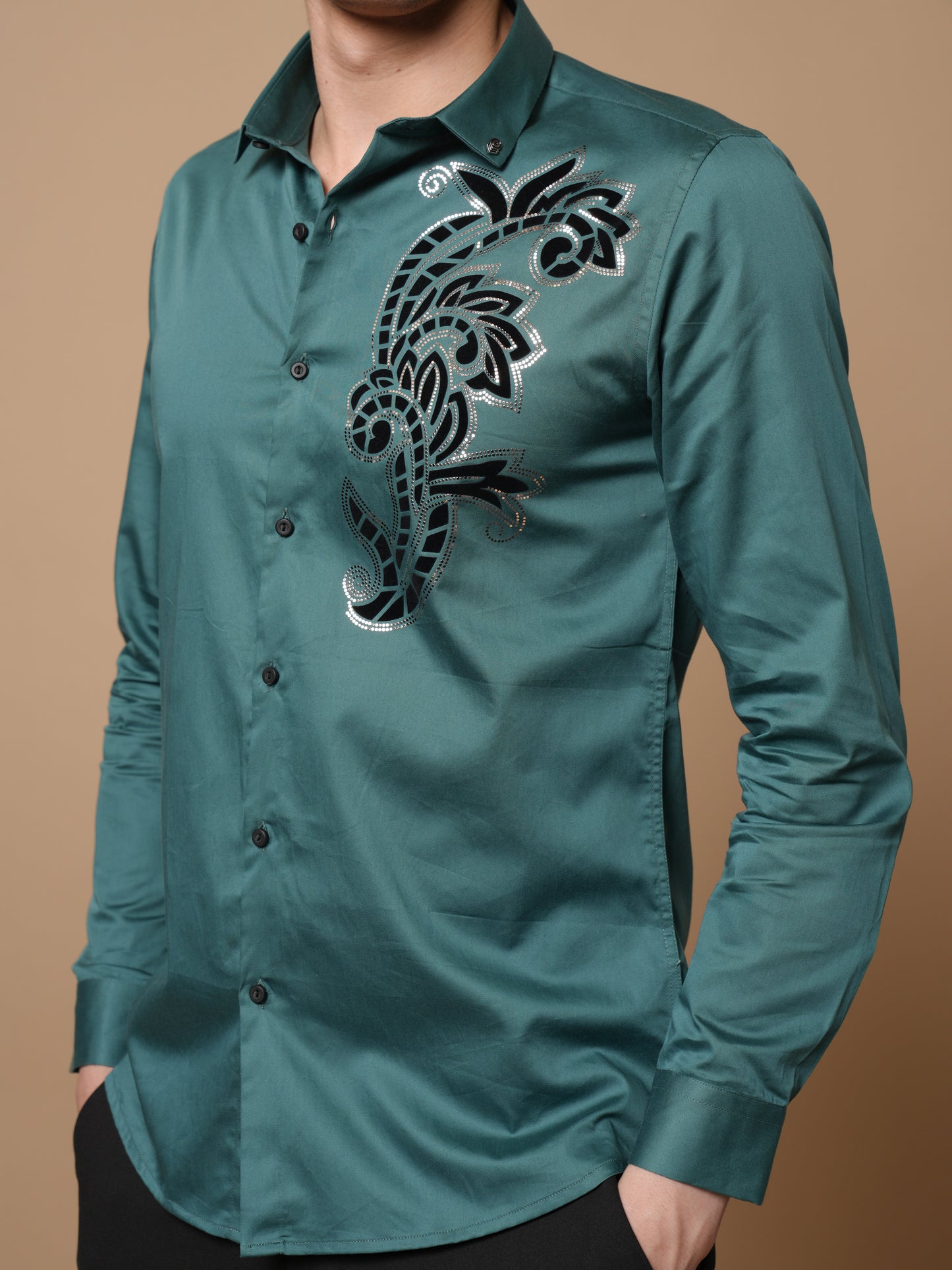 Men’s Rama Green Party Wear