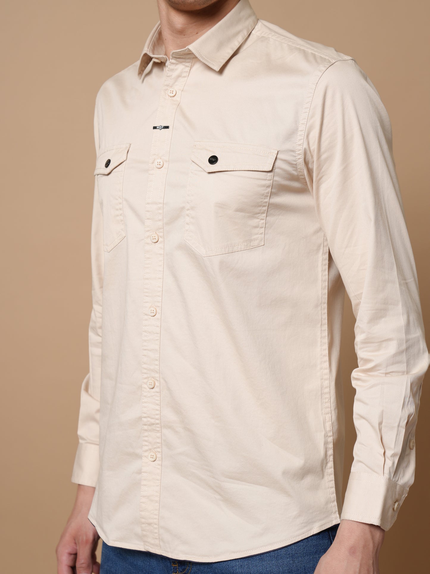 Men’s Cream Casual Shirt