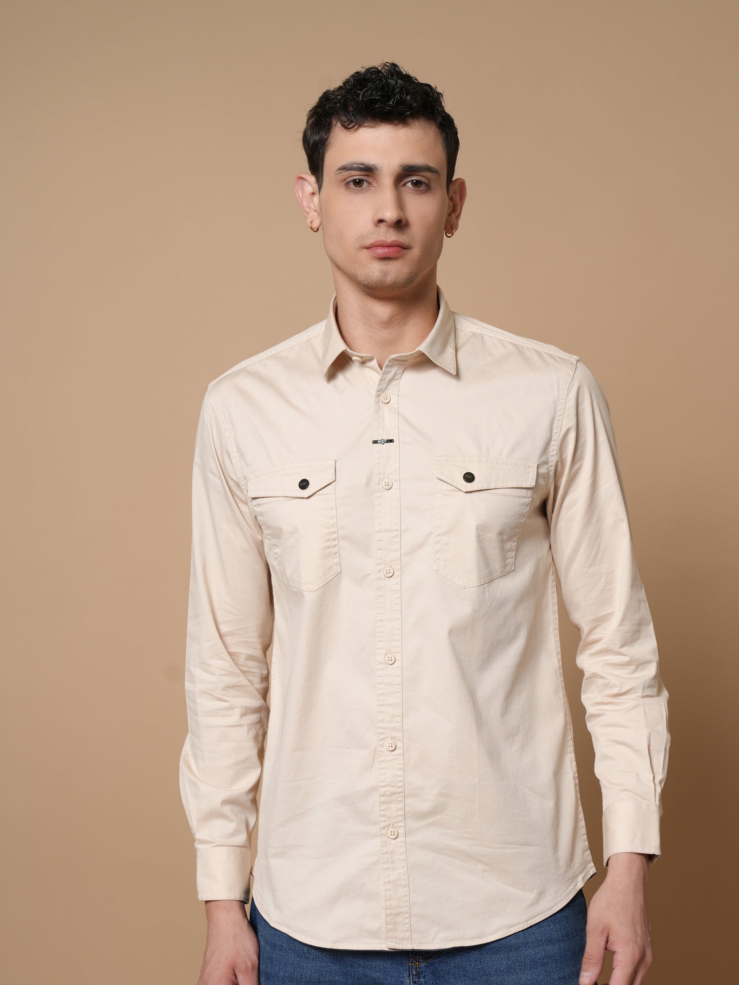 Men’s Cream Casual Shirt