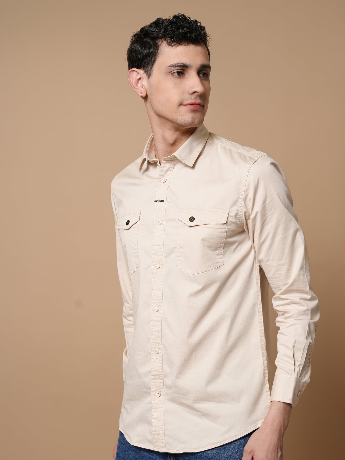 Men’s Cream Casual Shirt