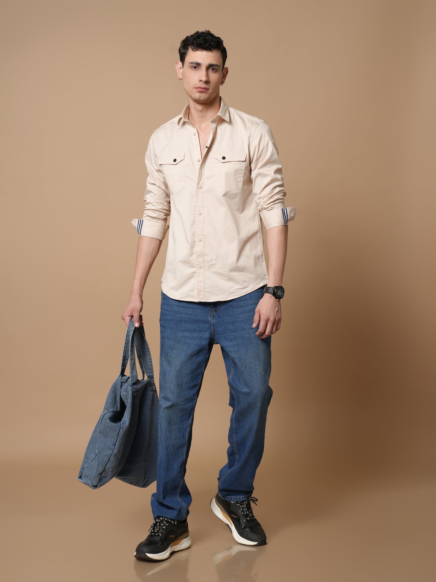 Men’s Cream Casual Shirt