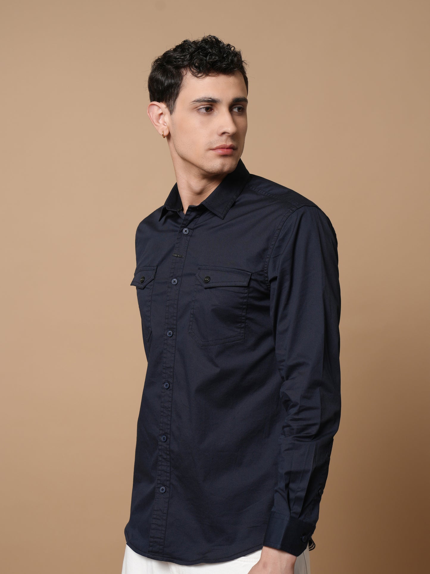 Men’s Navy Casual Shirt